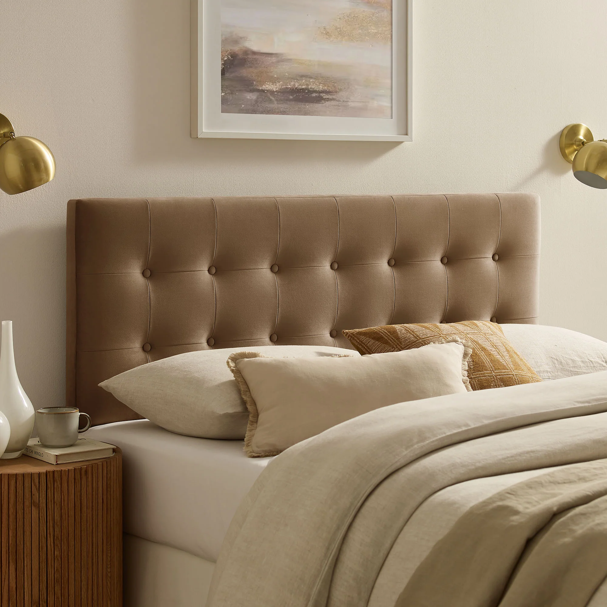 Emily Stain-Resistant Performance Velvet King Size Headboard by Modway - Image 54