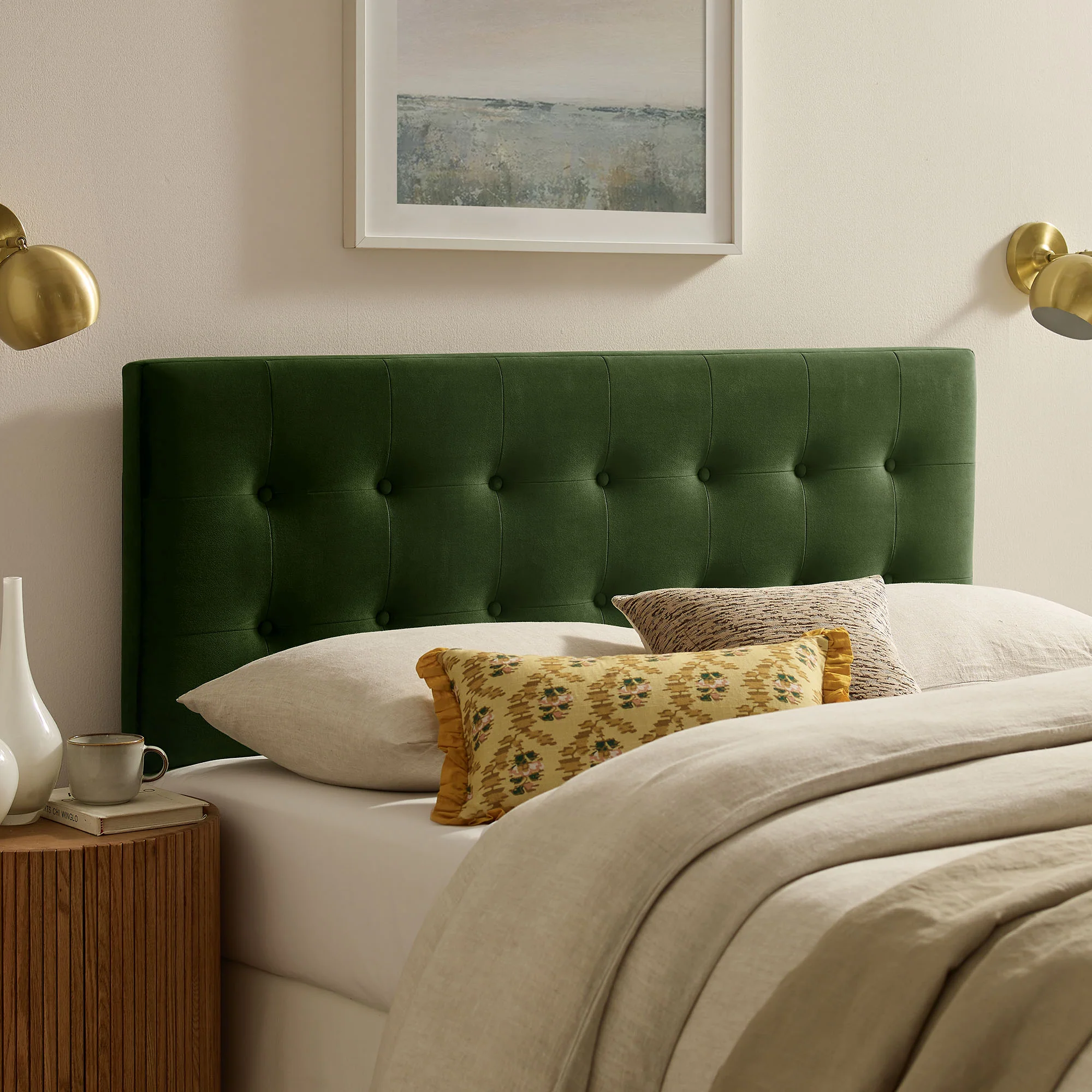 Emily Stain-Resistant Performance Velvet Queen Size Headboard by Modway - Image 30