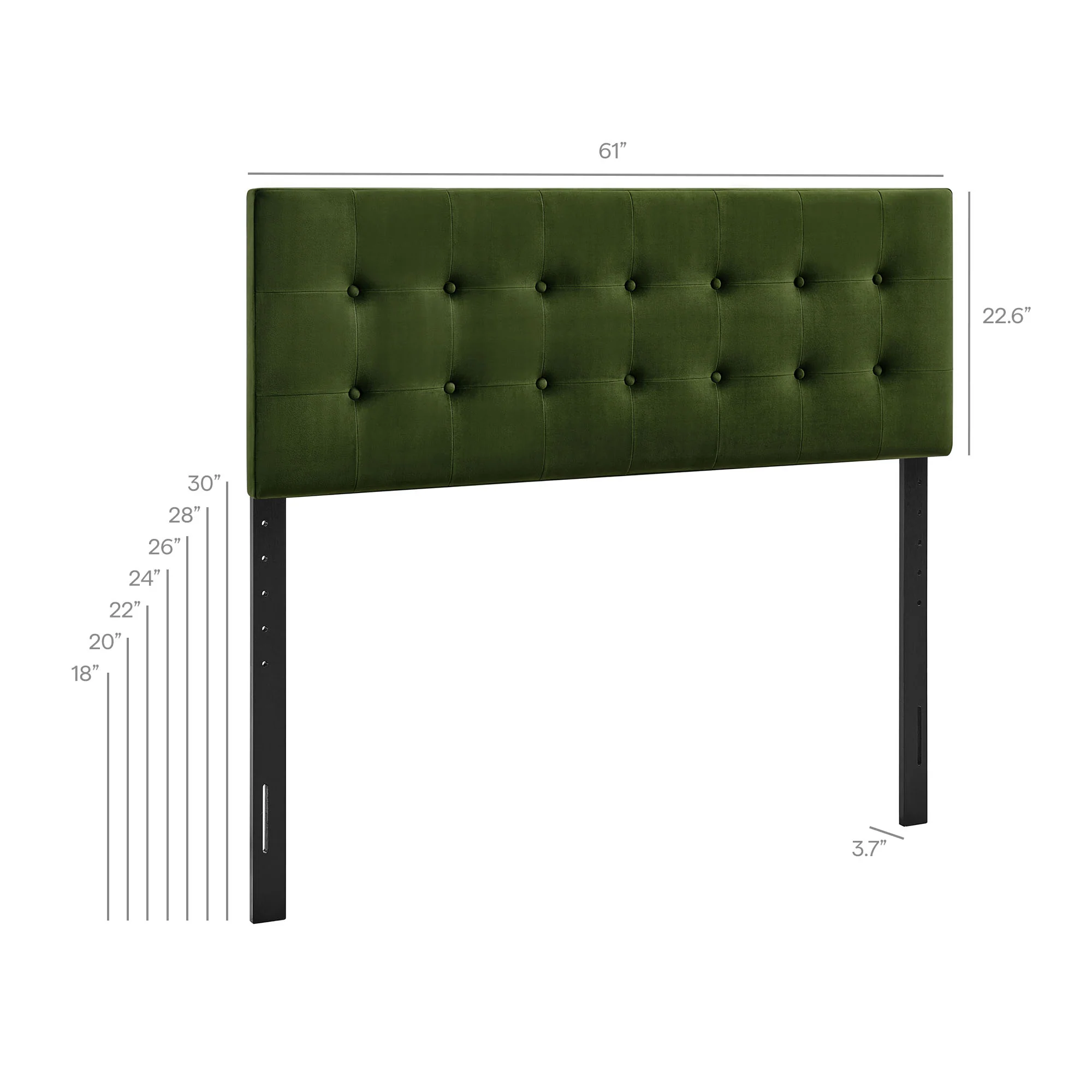 Emily Stain-Resistant Performance Velvet Queen Size Headboard by Modway - Image 32