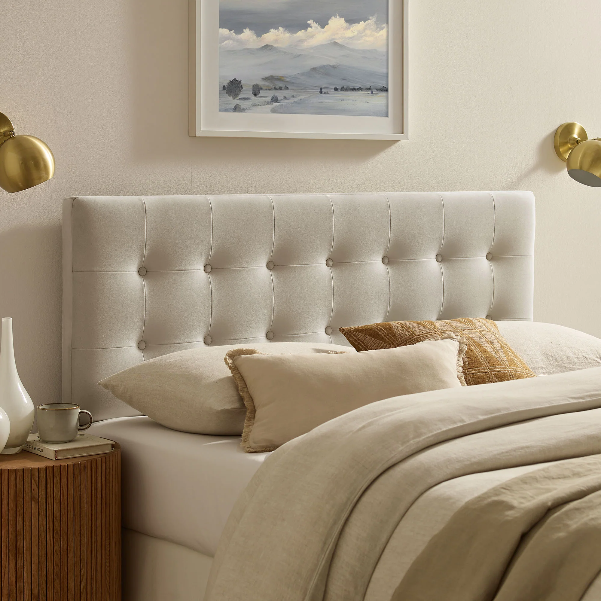 Emily Stain-Resistant Performance Velvet Queen Size Headboard by Modway - Image 6