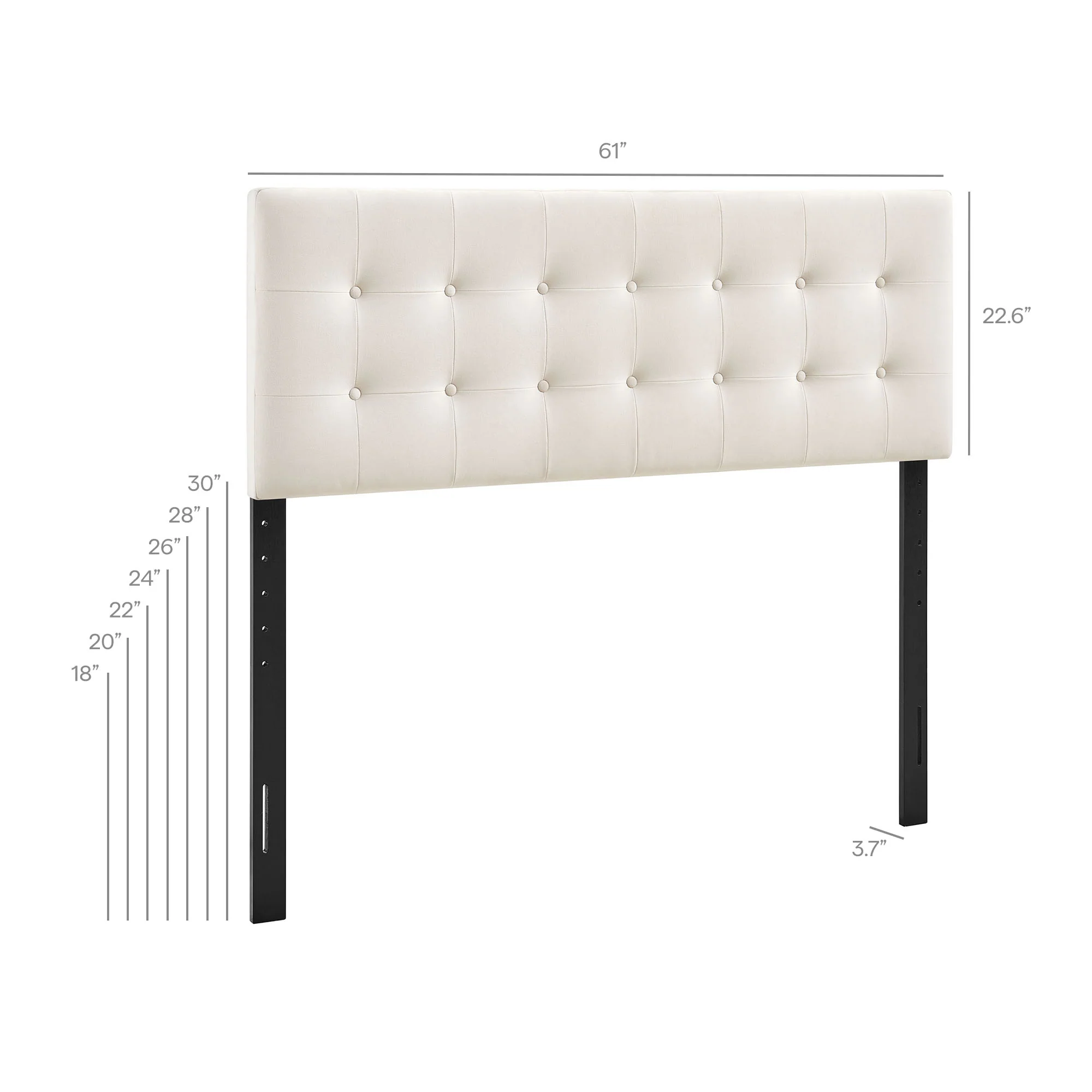 Emily Stain-Resistant Performance Velvet Queen Size Headboard by Modway - Image 8
