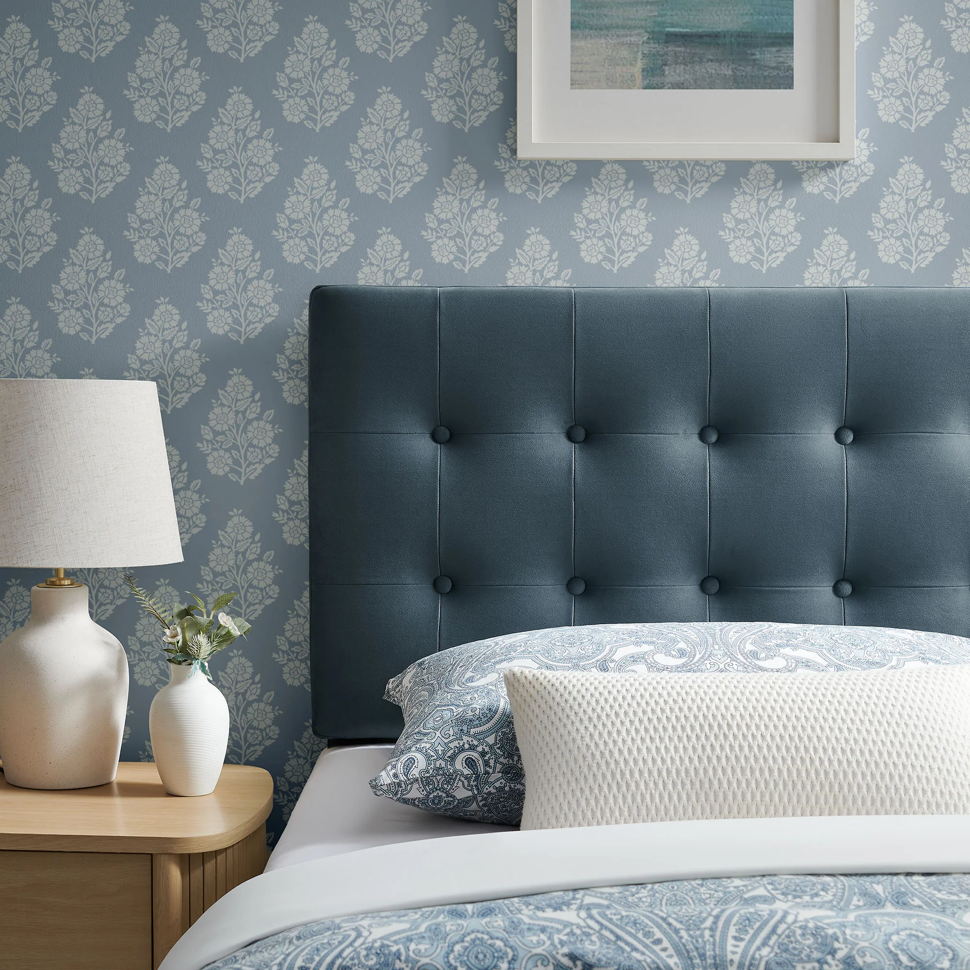 Emily Stain-Resistant Performance Velvet Twin Size Headboard by Modway - Image 13