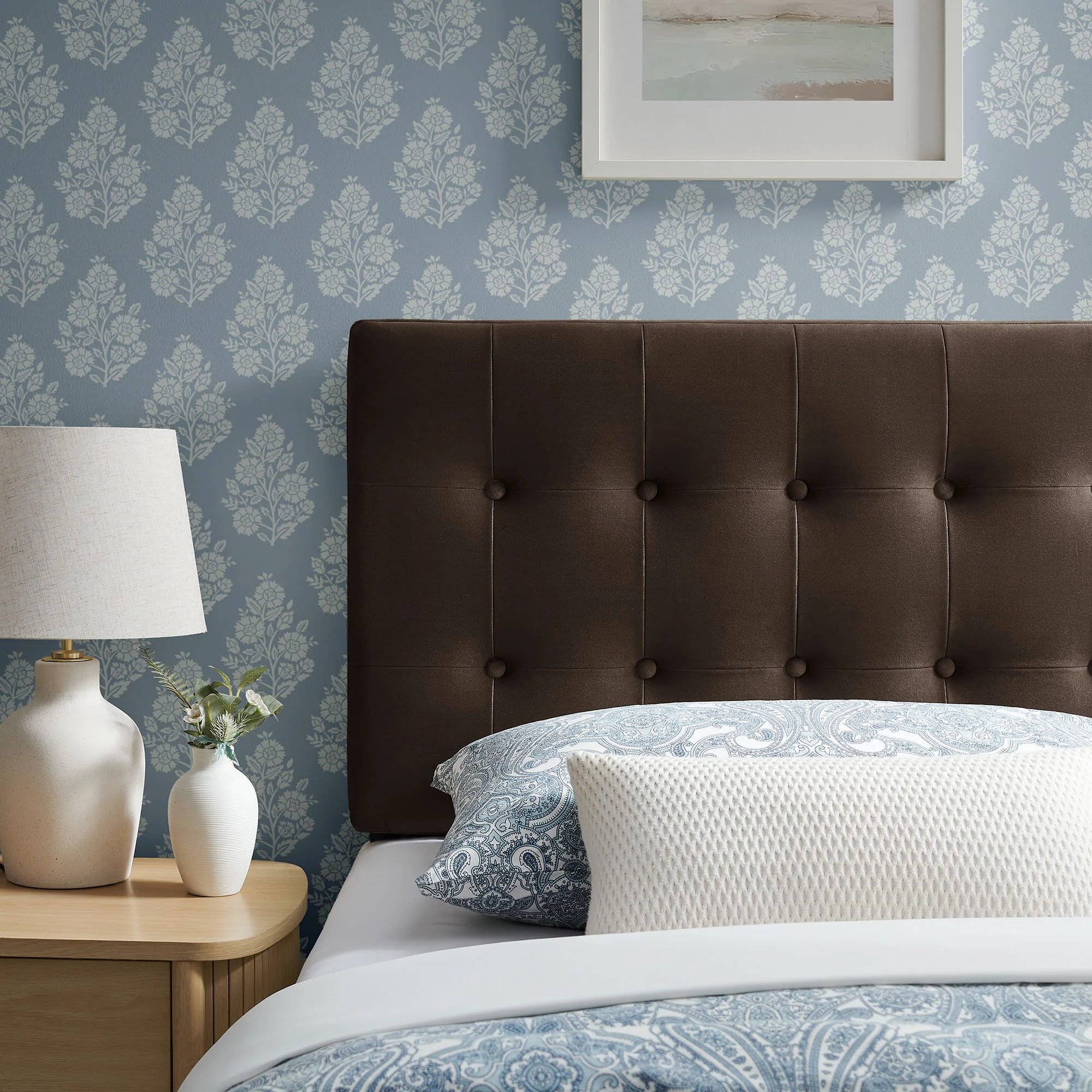 Emily Stain-Resistant Performance Velvet Twin Size Headboard by Modway - Image 21