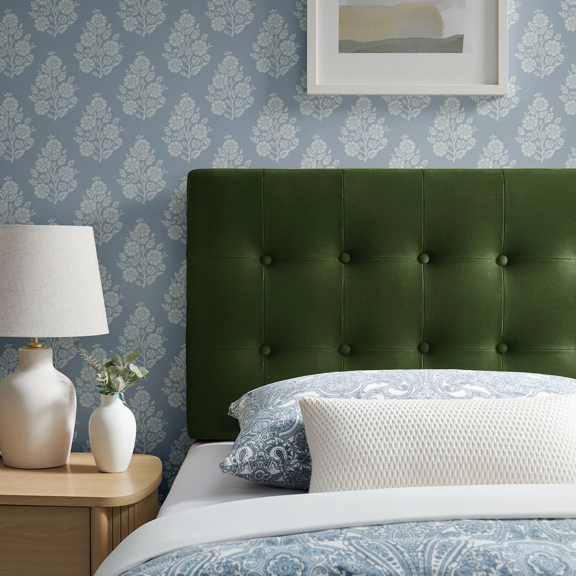 Emily Stain-Resistant Performance Velvet Twin Size Headboard by Modway - Image 29