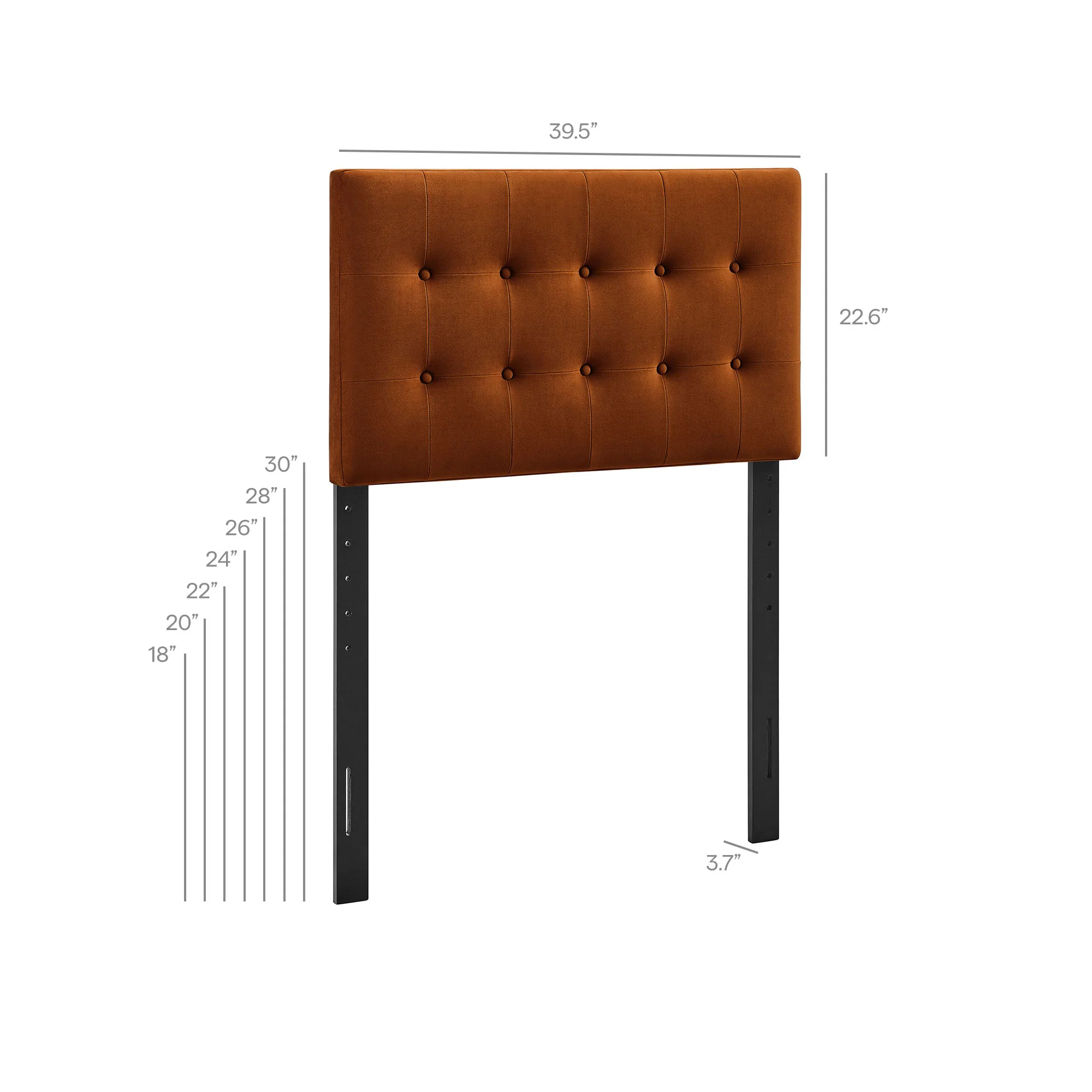 Emily Stain-Resistant Performance Velvet Twin Size Headboard by Modway - Image 48
