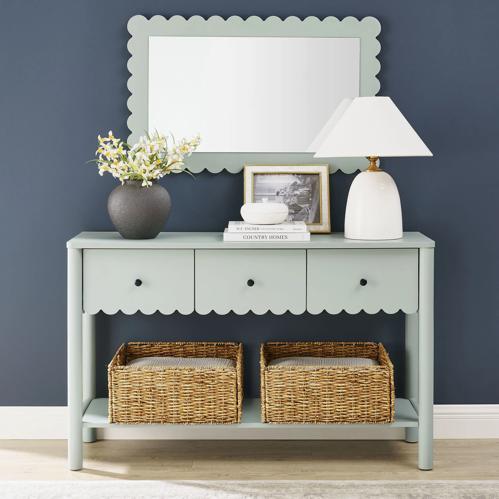 Emmeline 3-Drawer Scalloped Console Table by Modway - Image 14