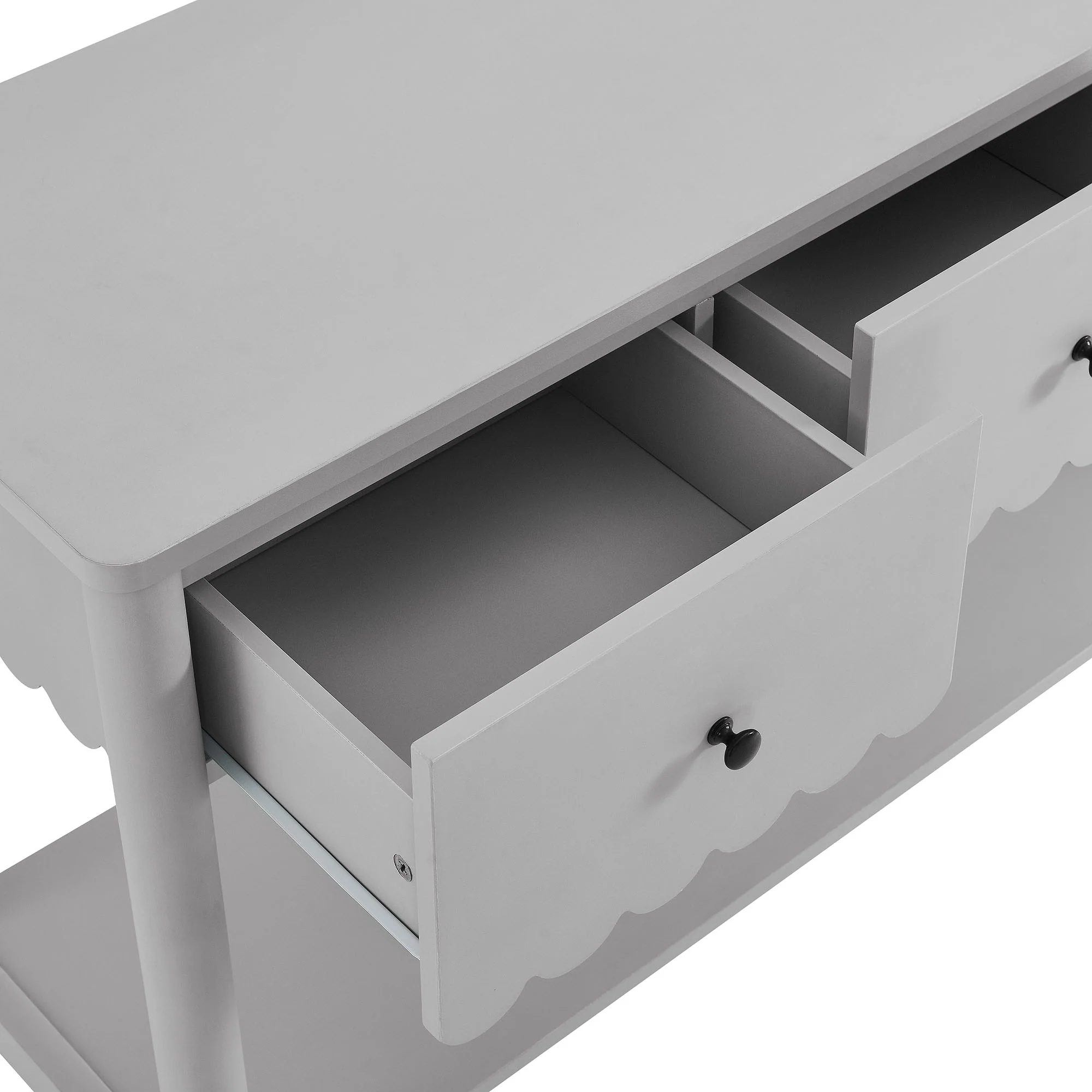 Emmeline 3-Drawer Scalloped Console Table by Modway - Image 5