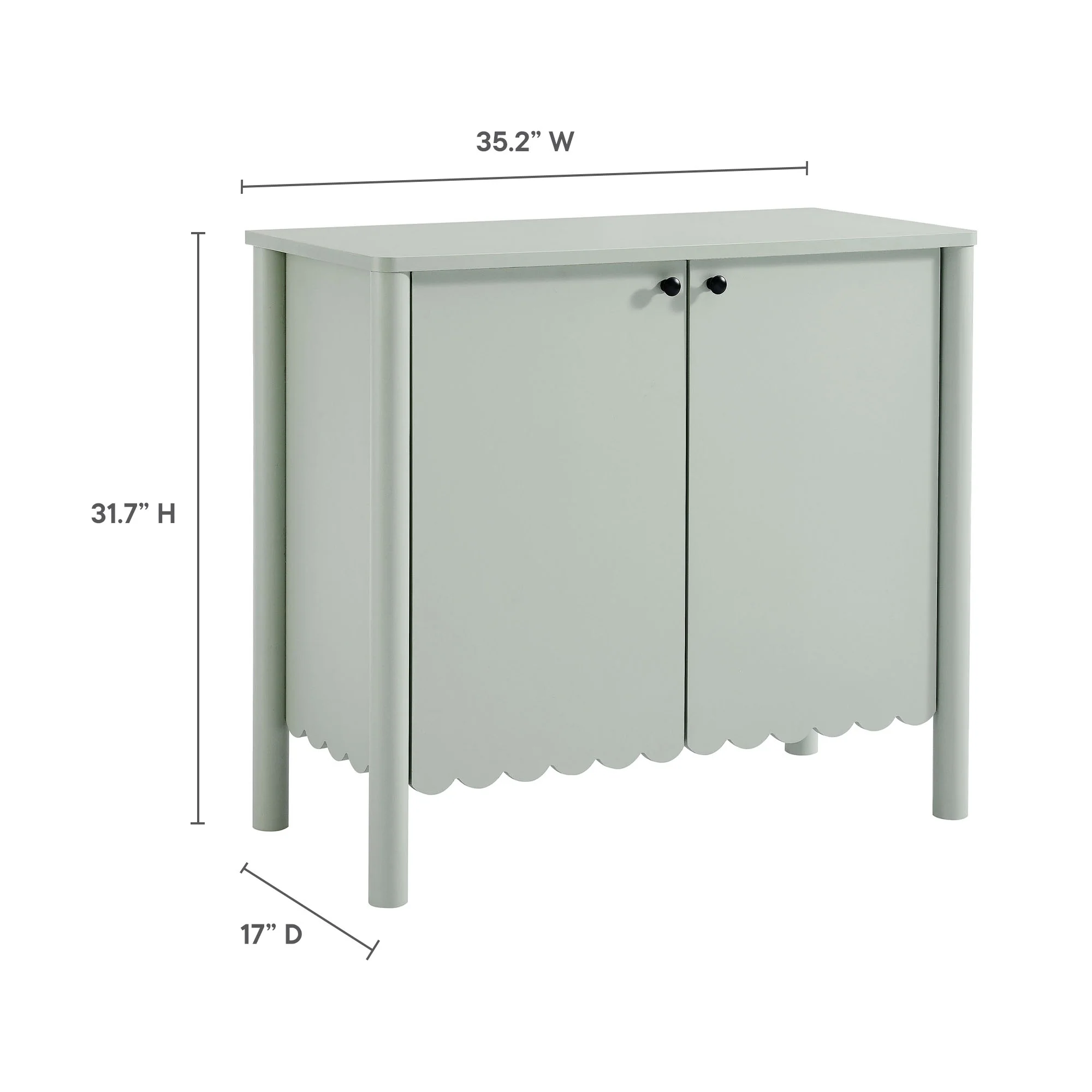 Emmeline 35" 2-Door Scalloped Sideboard Cabinet by Modway - Image 18