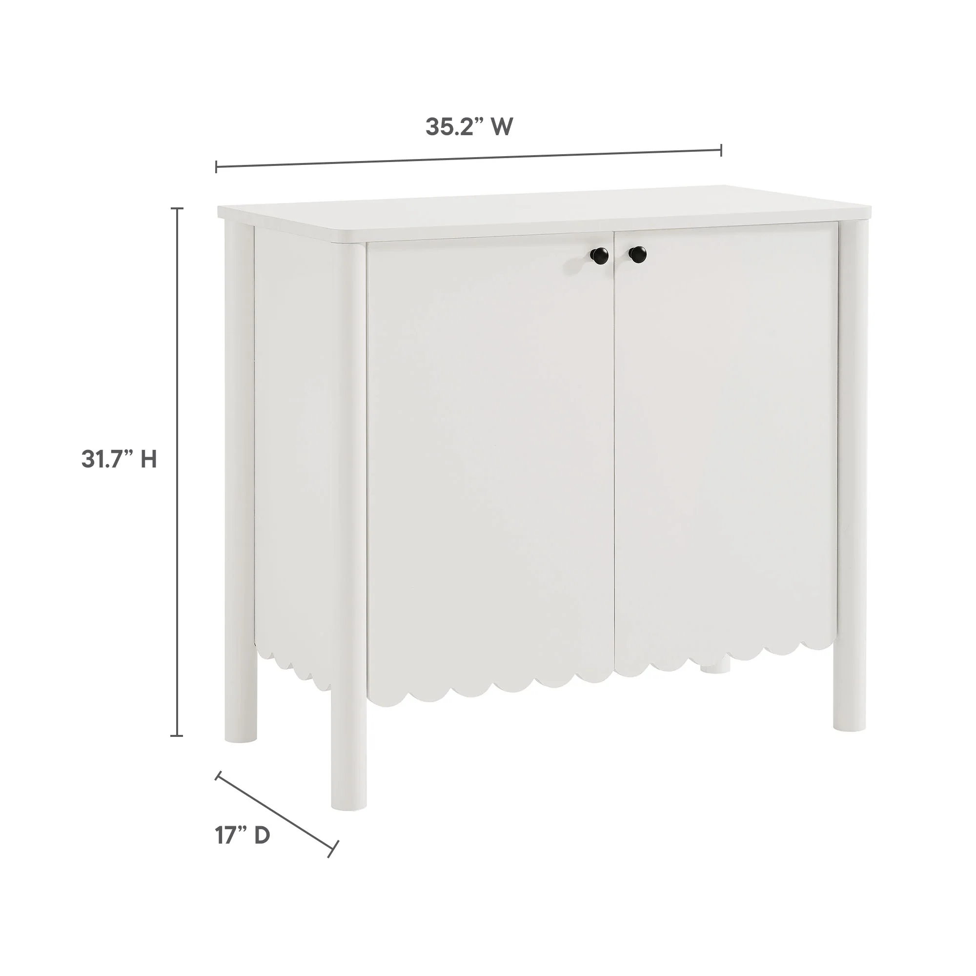 Emmeline 35" 2-Door Scalloped Sideboard Cabinet by Modway - Image 27