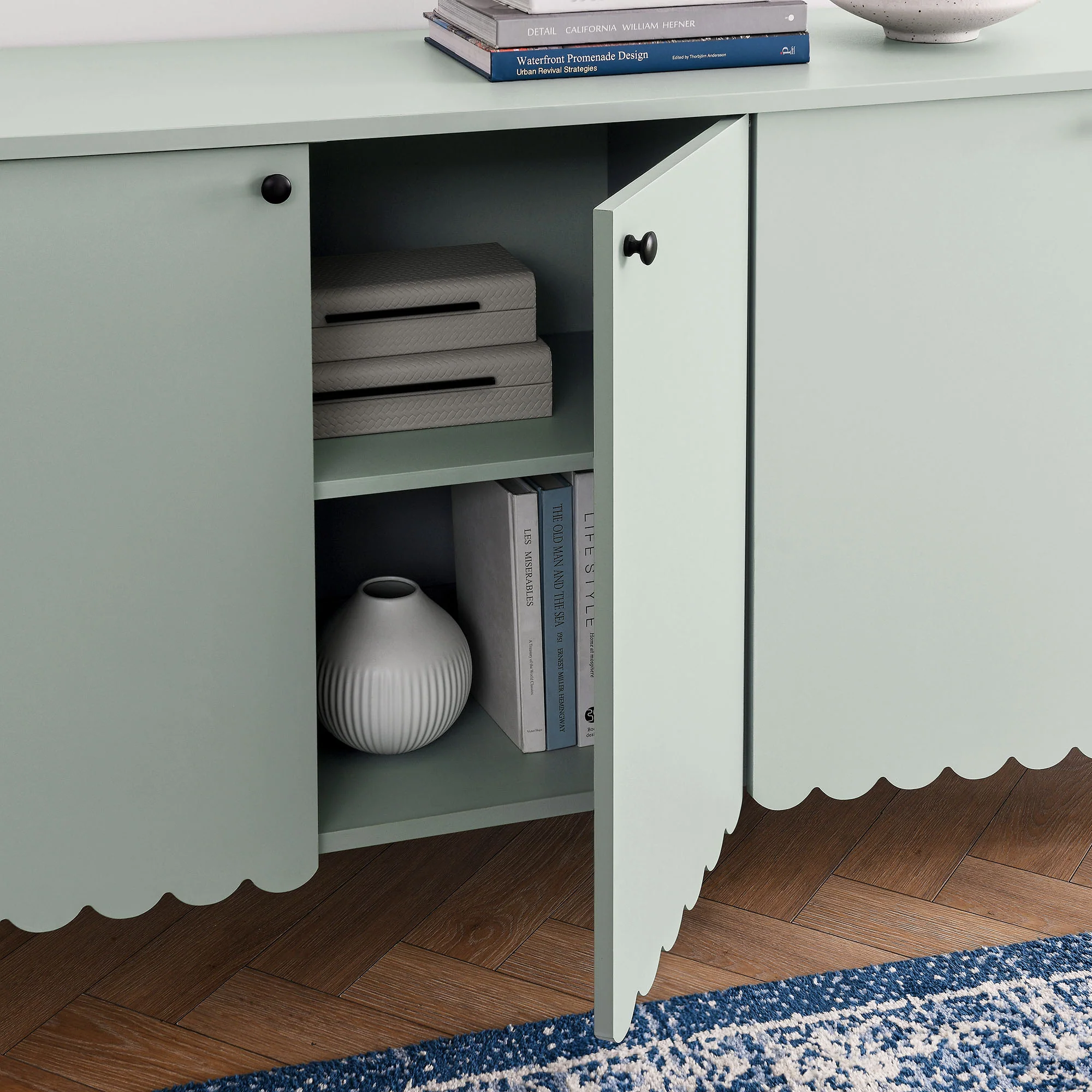 Emmeline 66" 4-Door Scalloped Sideboard Cabinet by Modway - Image 16