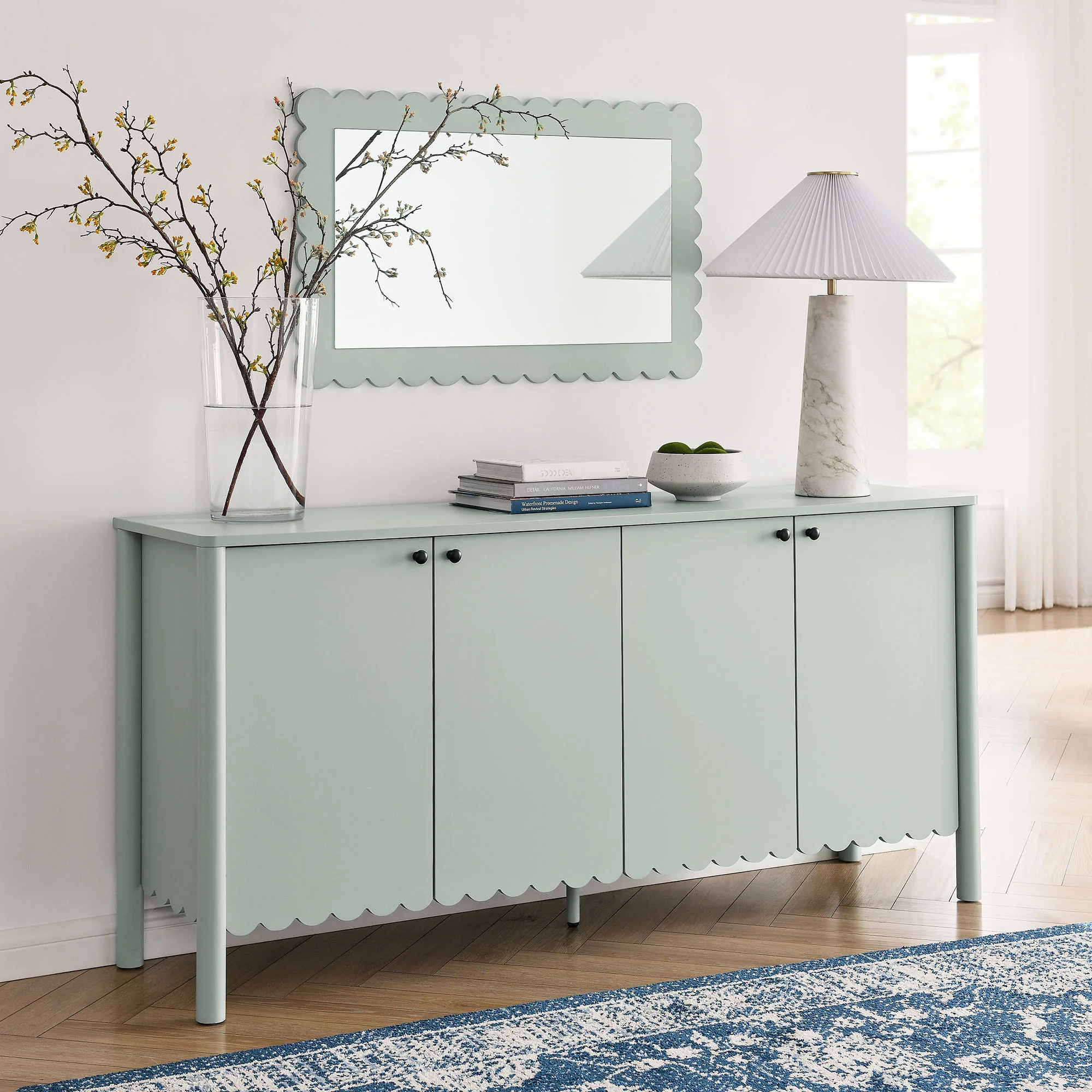 Emmeline 66" 4-Door Scalloped Sideboard Cabinet by Modway - Image 17