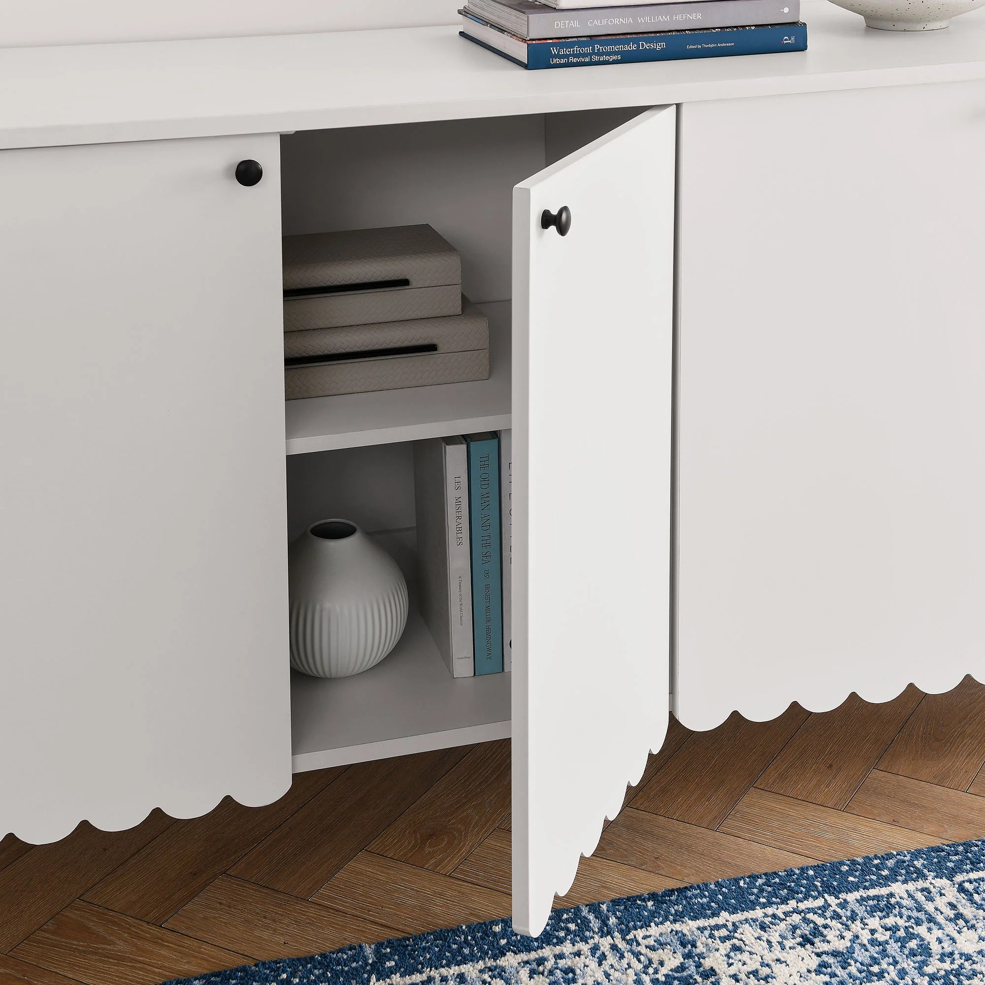 Emmeline 66" 4-Door Scalloped Sideboard Cabinet by Modway - Image 26