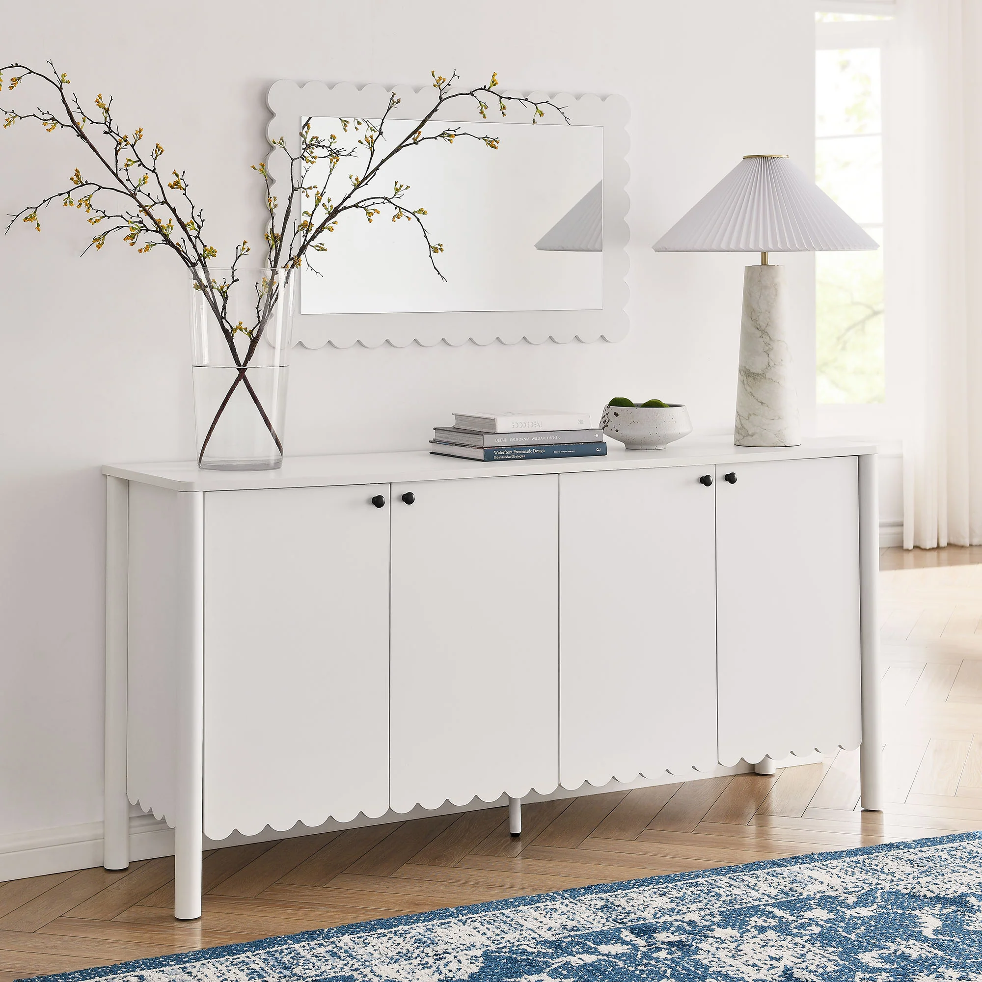 Emmeline 66" 4-Door Scalloped Sideboard Cabinet by Modway - Image 27
