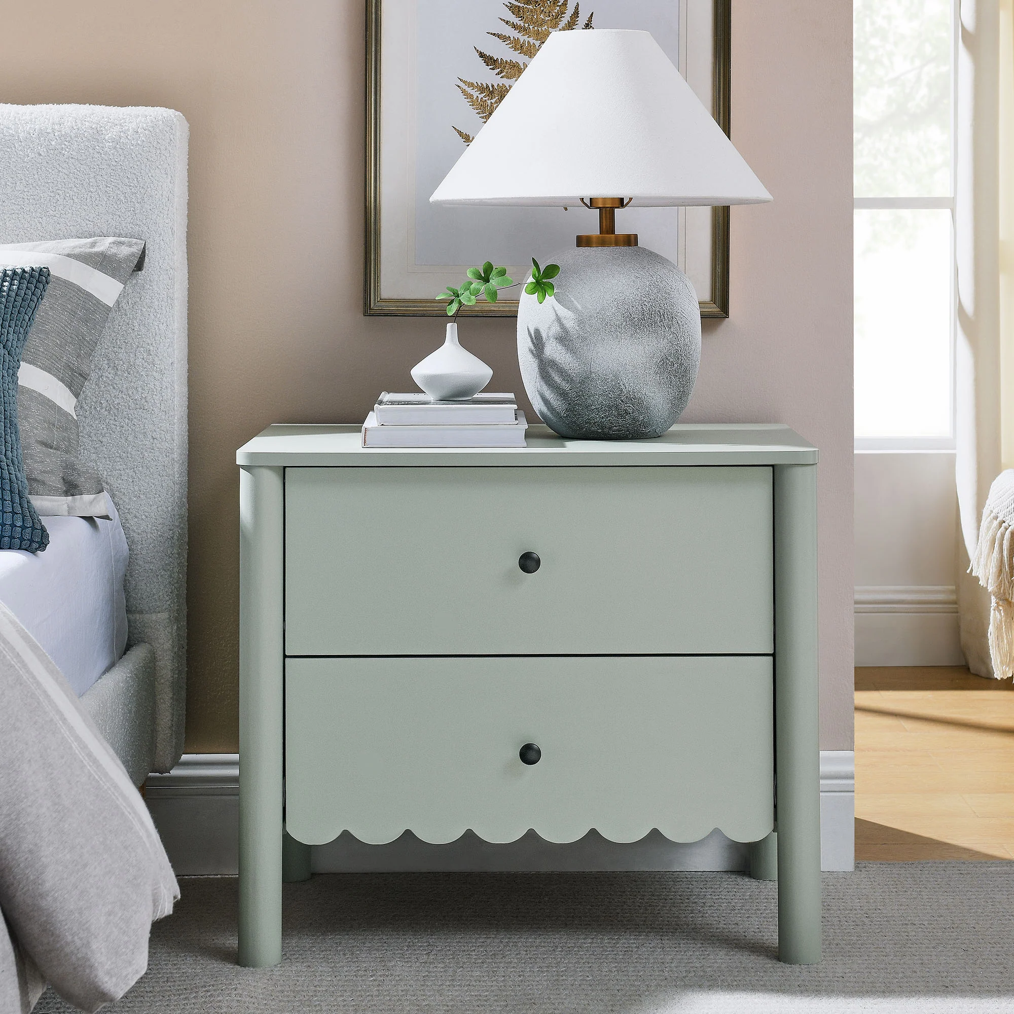 Emmeline Scalloped 2-Drawer Nightstand by Modway - Image 15