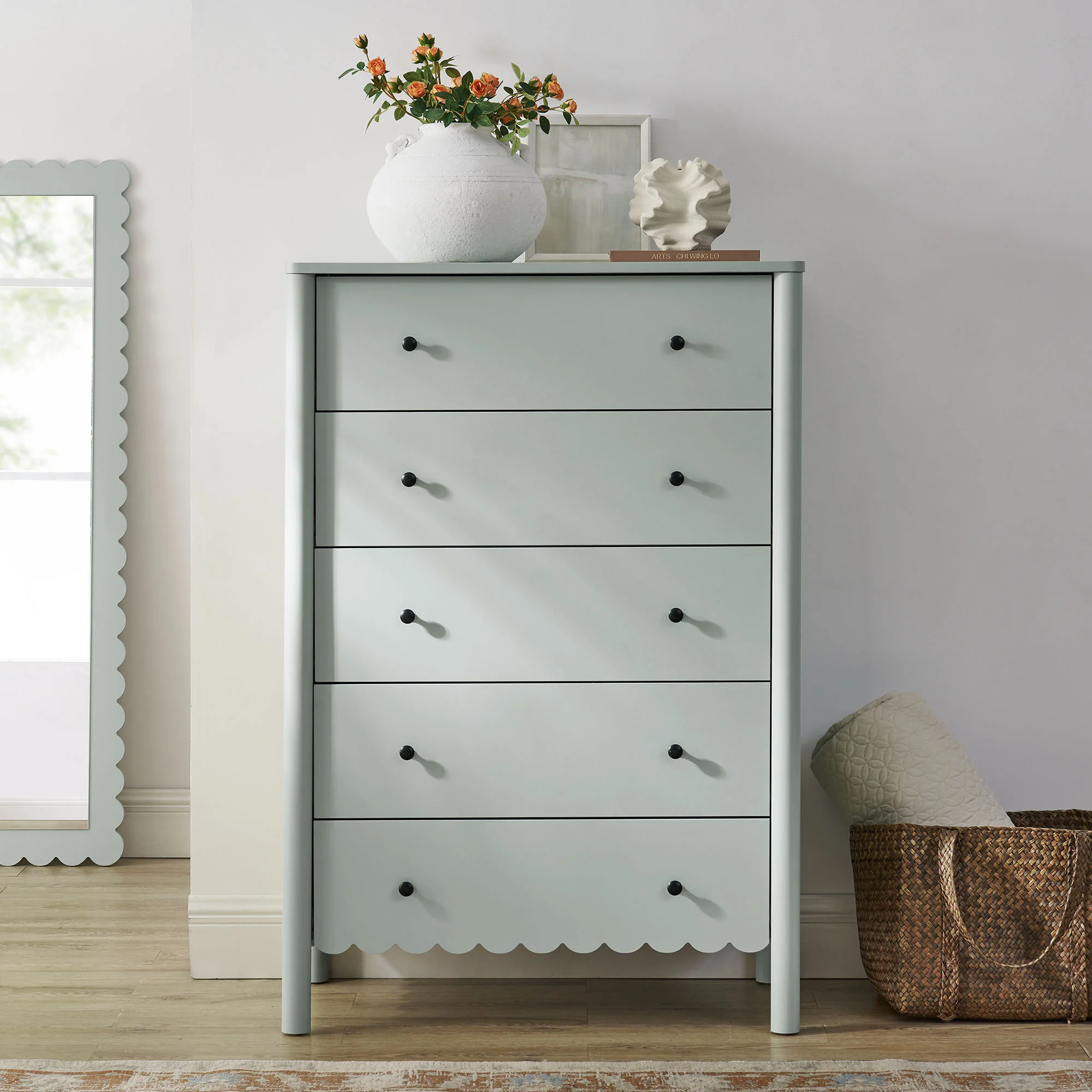 Emmeline Scalloped 5-Drawer Chest by Modway - Image 14