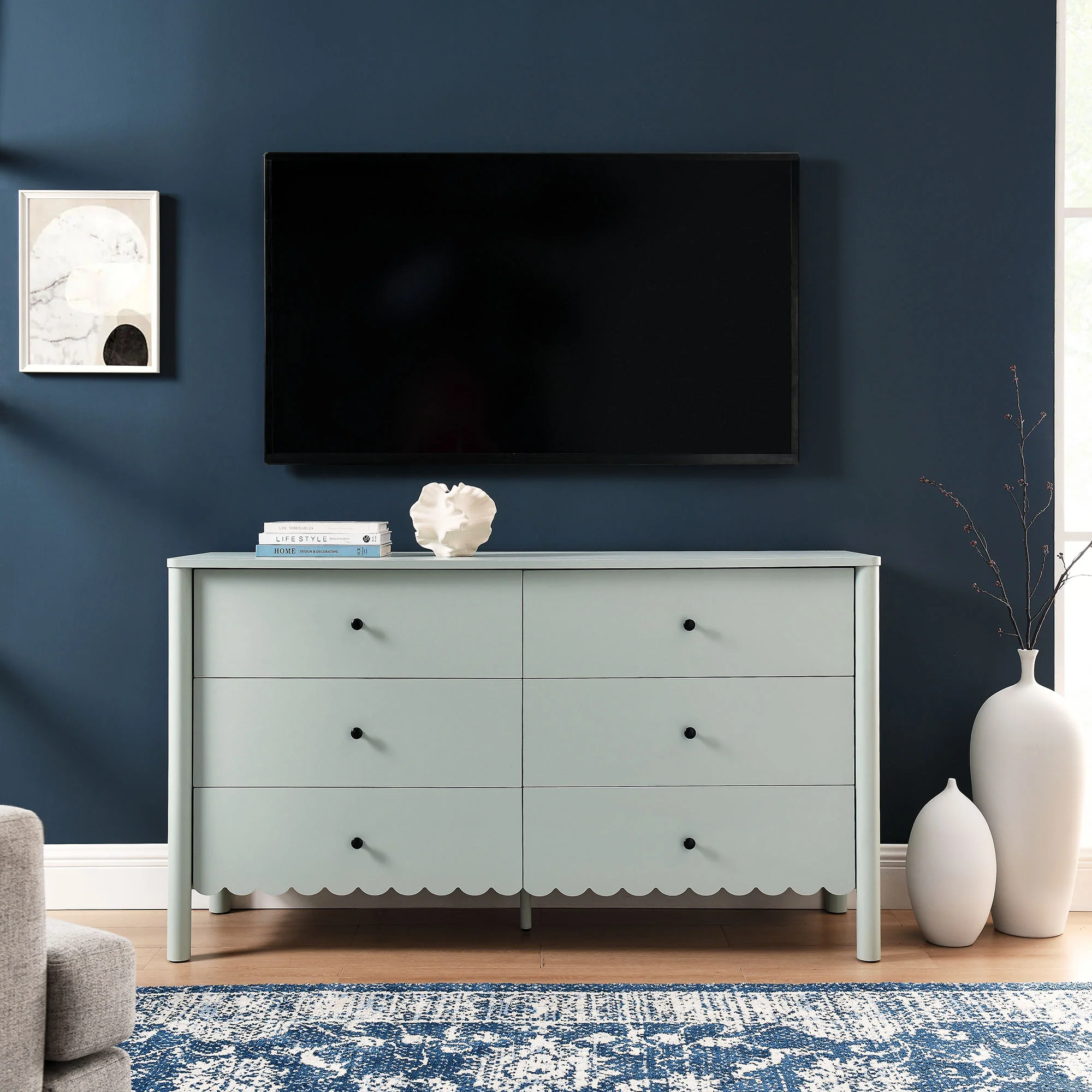 Emmeline Scalloped 6-Drawer Dresser by Modway - Image 17