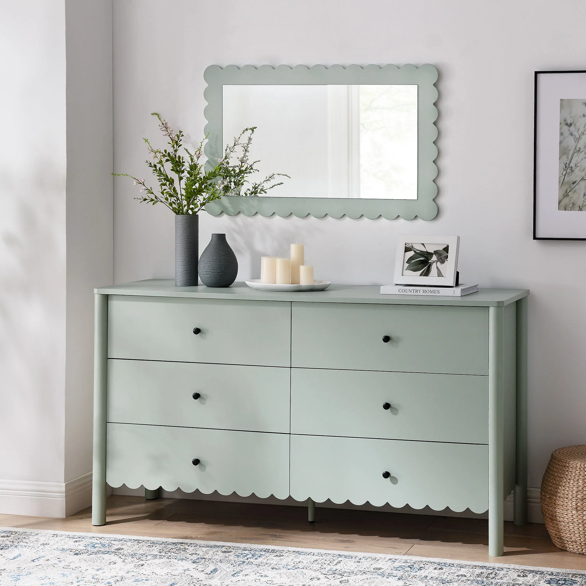 Emmeline Scalloped 6-Drawer Dresser by Modway - Image 18