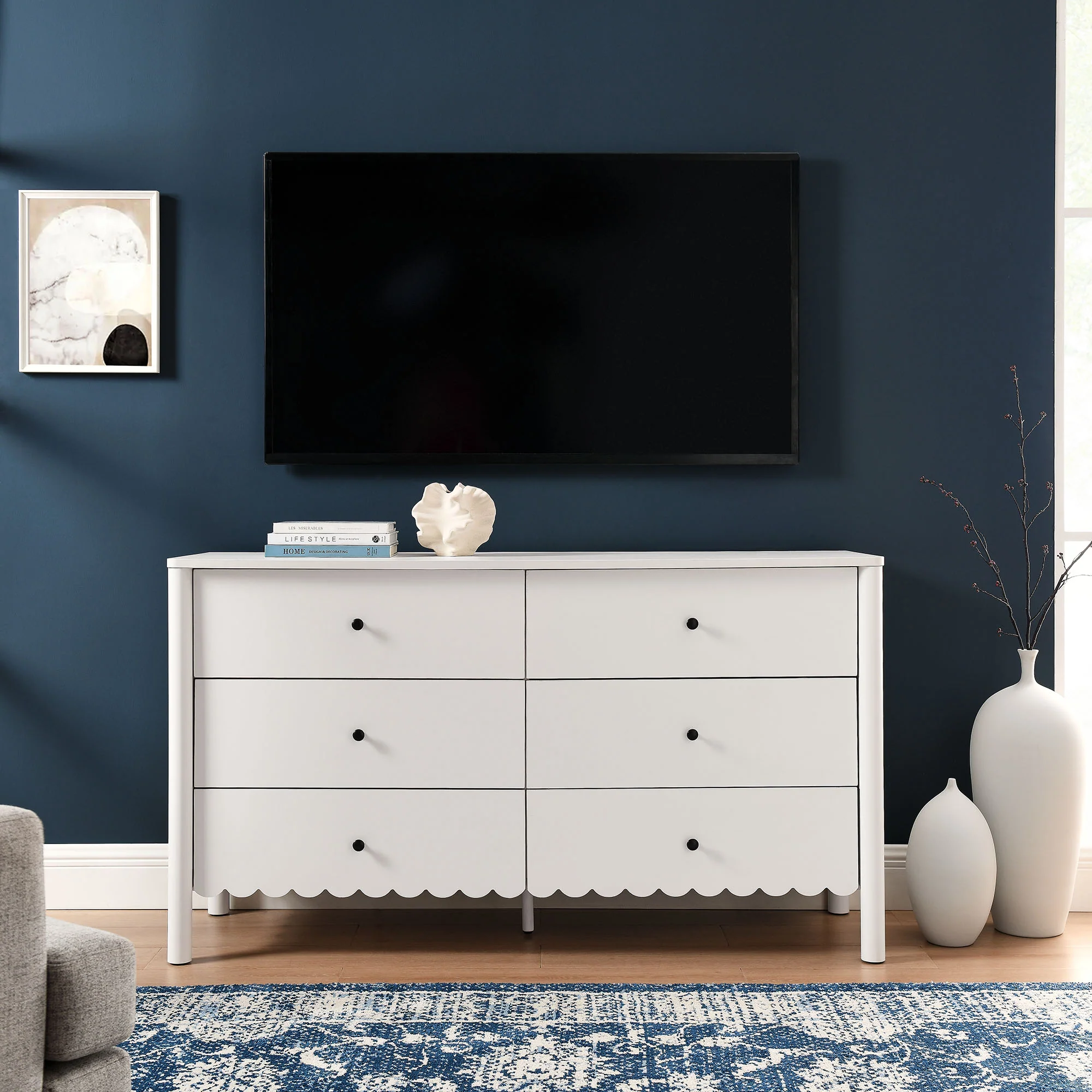 Emmeline Scalloped 6-Drawer Dresser by Modway - Image 27