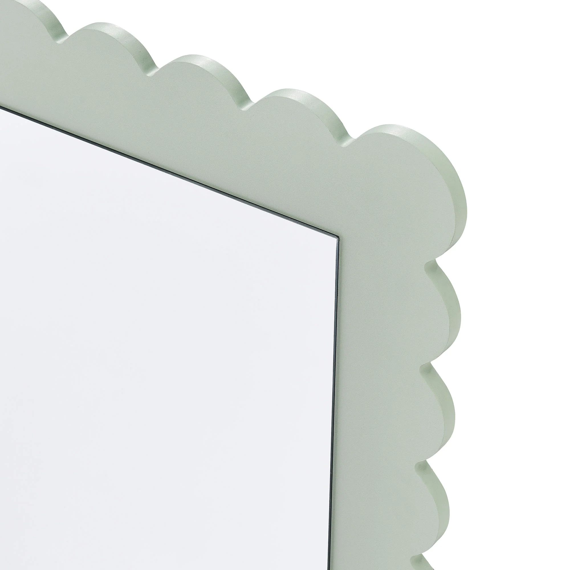 Emmeline Scalloped Rectangle Floor Mirror by Modway - Image 12