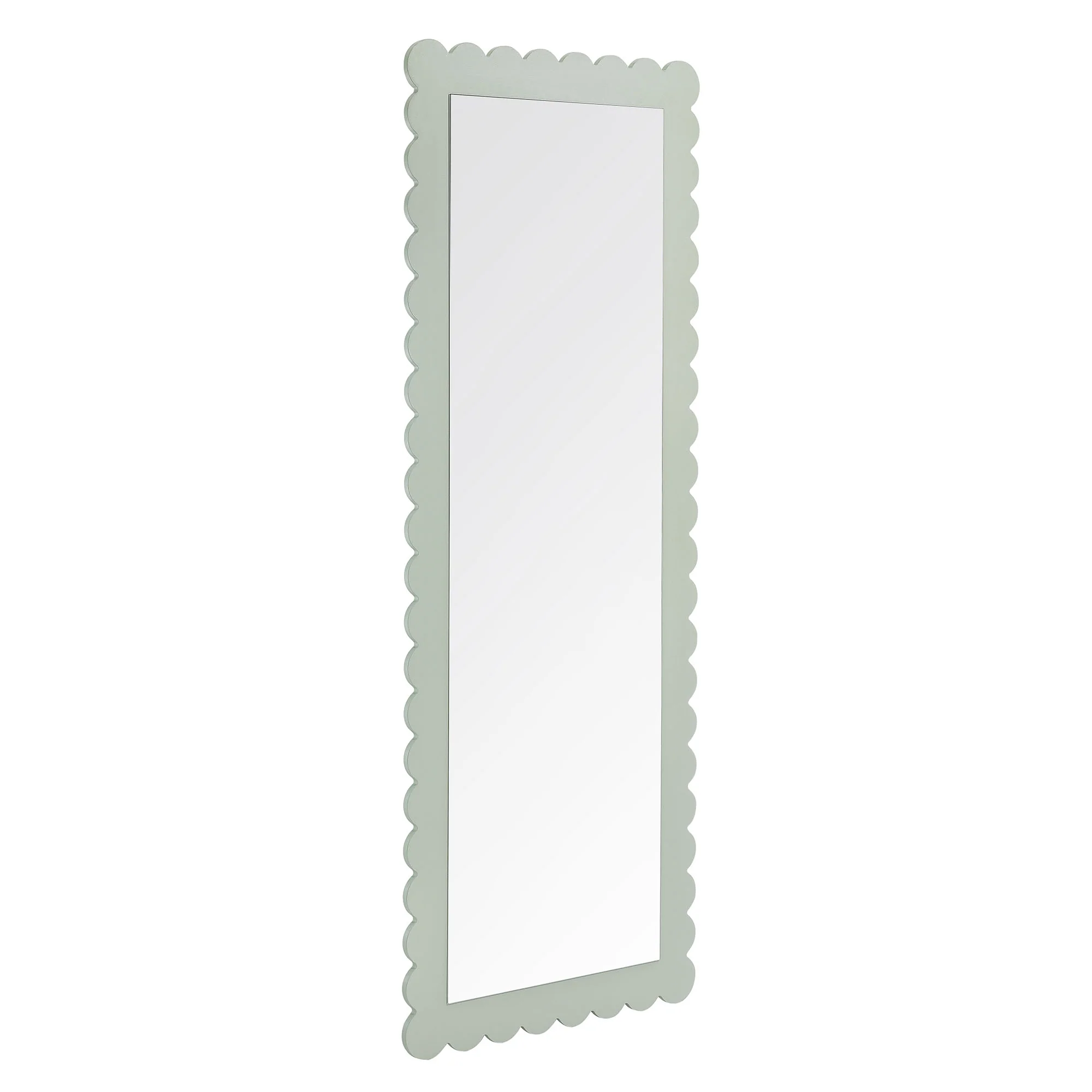 Emmeline Scalloped Rectangle Floor Mirror by Modway - Image 9