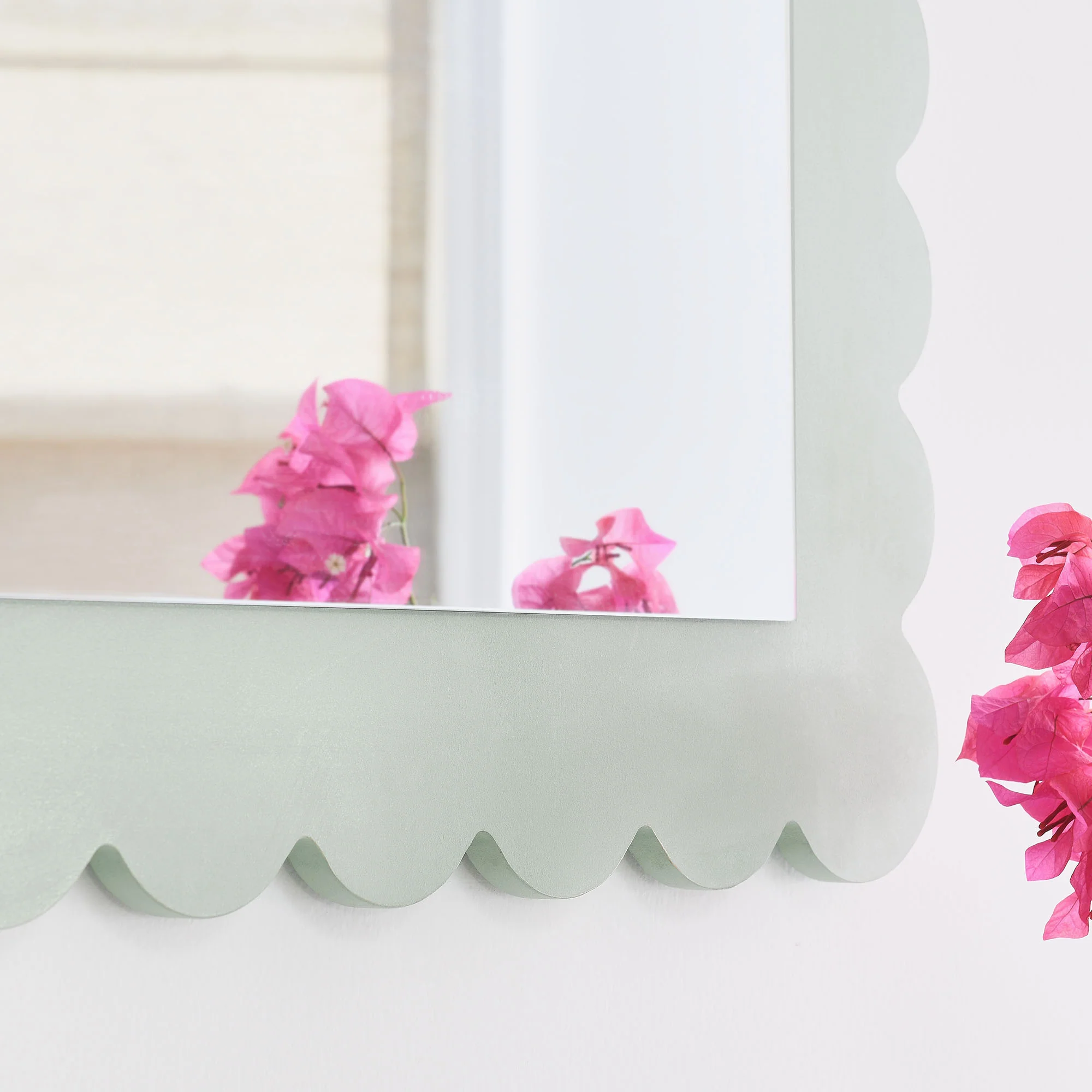 Emmeline Scalloped Rectangle Wall Mirror by Modway - Image 15