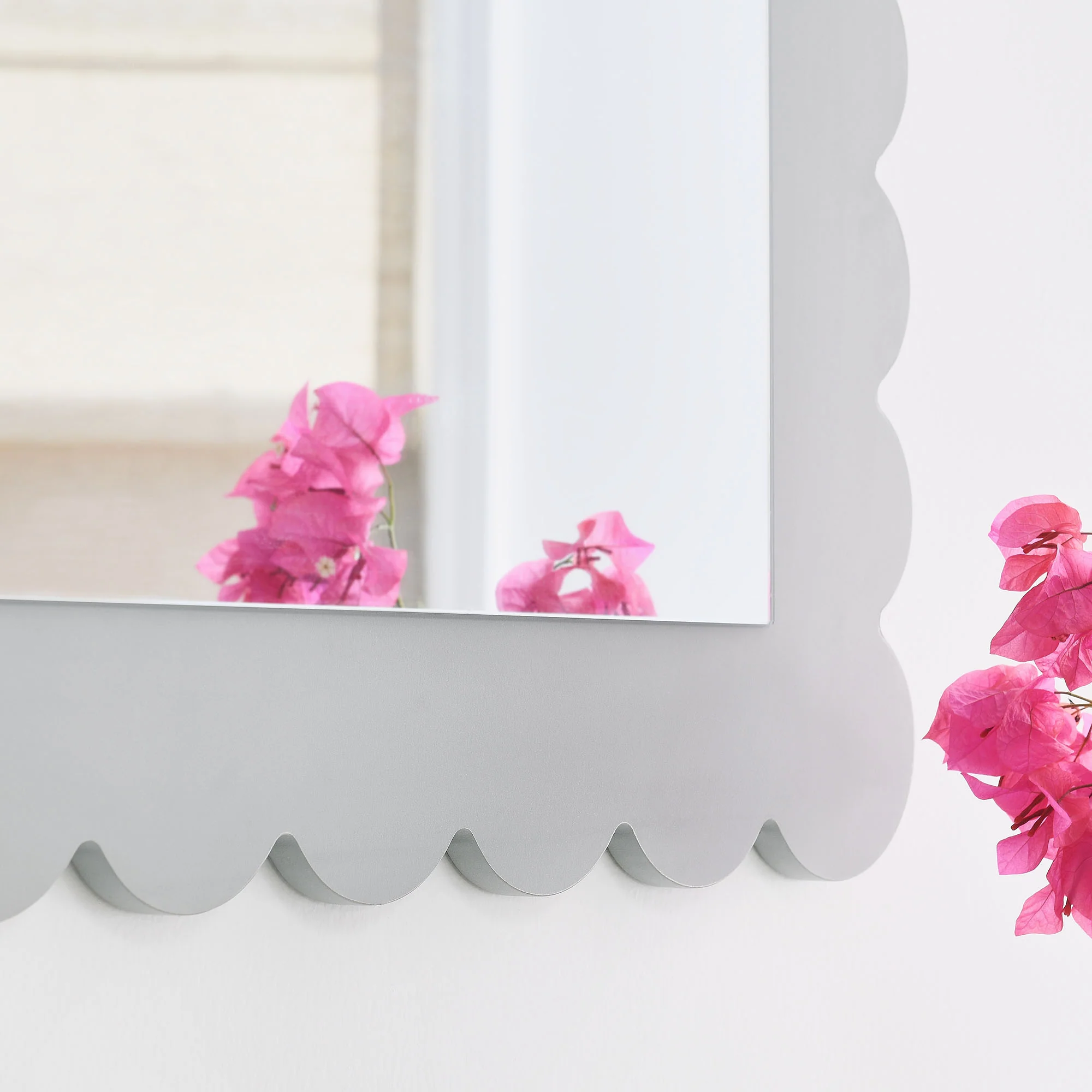 Emmeline Scalloped Rectangle Wall Mirror by Modway - Image 6