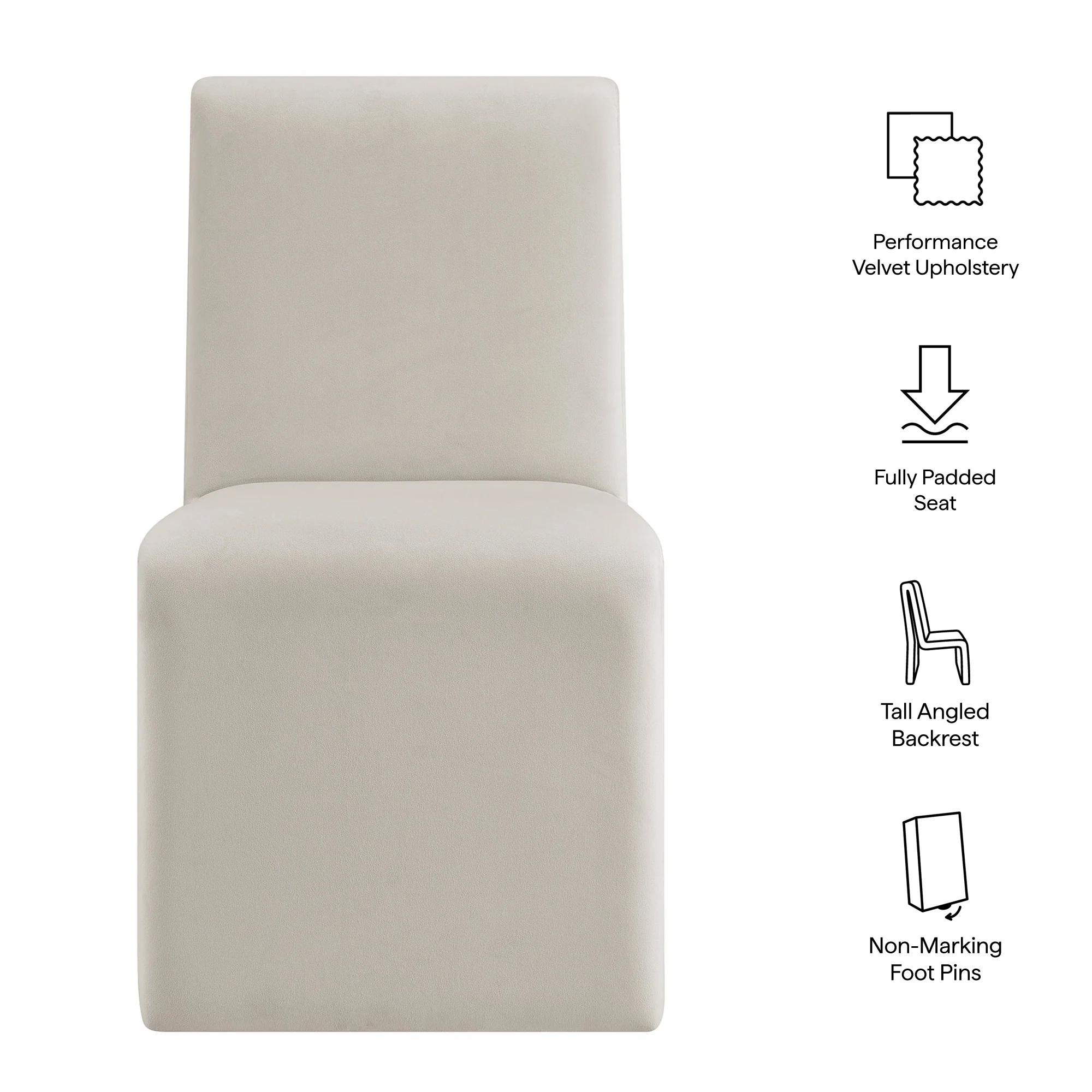 Emory Upholstered Performance Velvet Dining Side Chair by Modway - Image 8