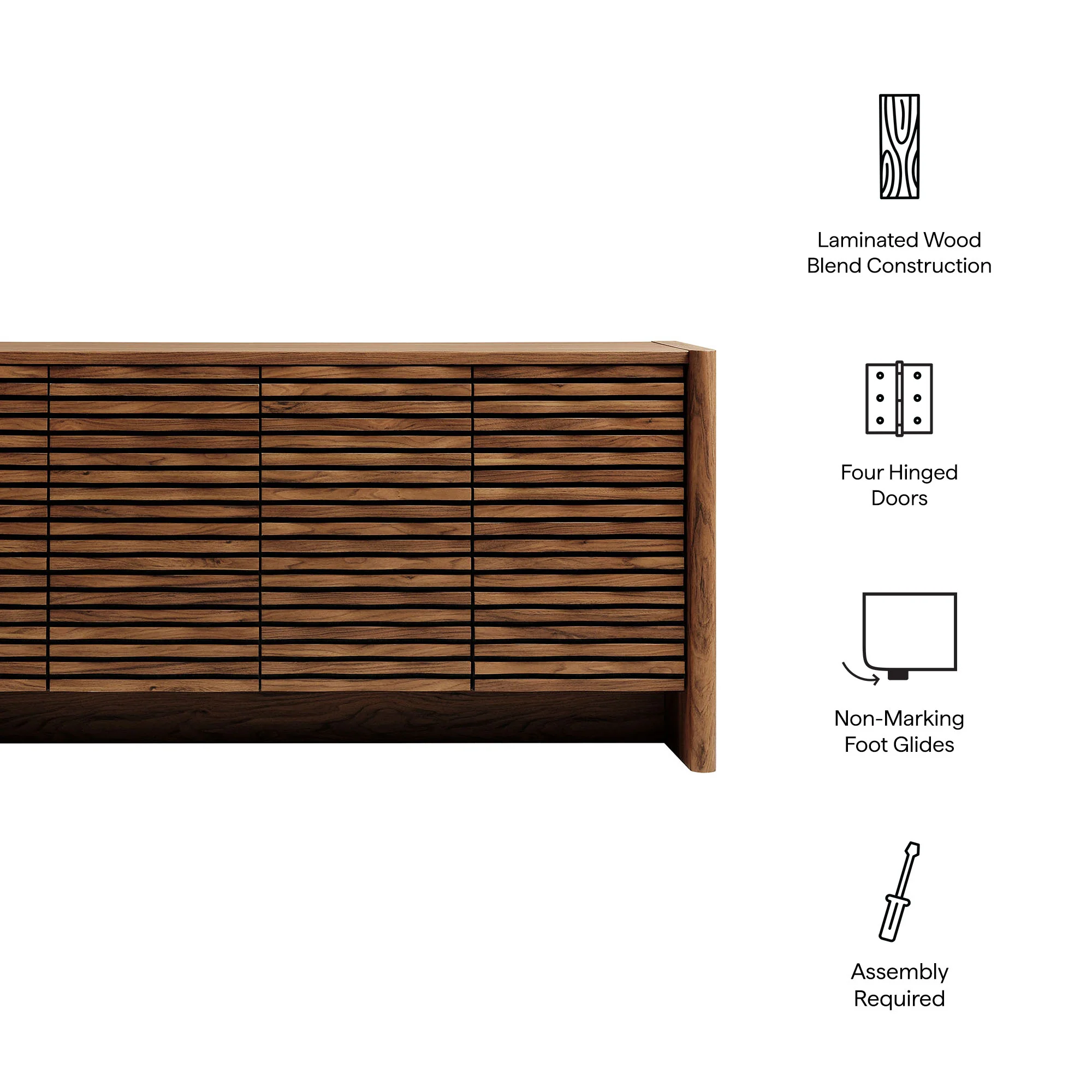 Emric Wave 66" 4-Door Sideboard by Modway - Image 9