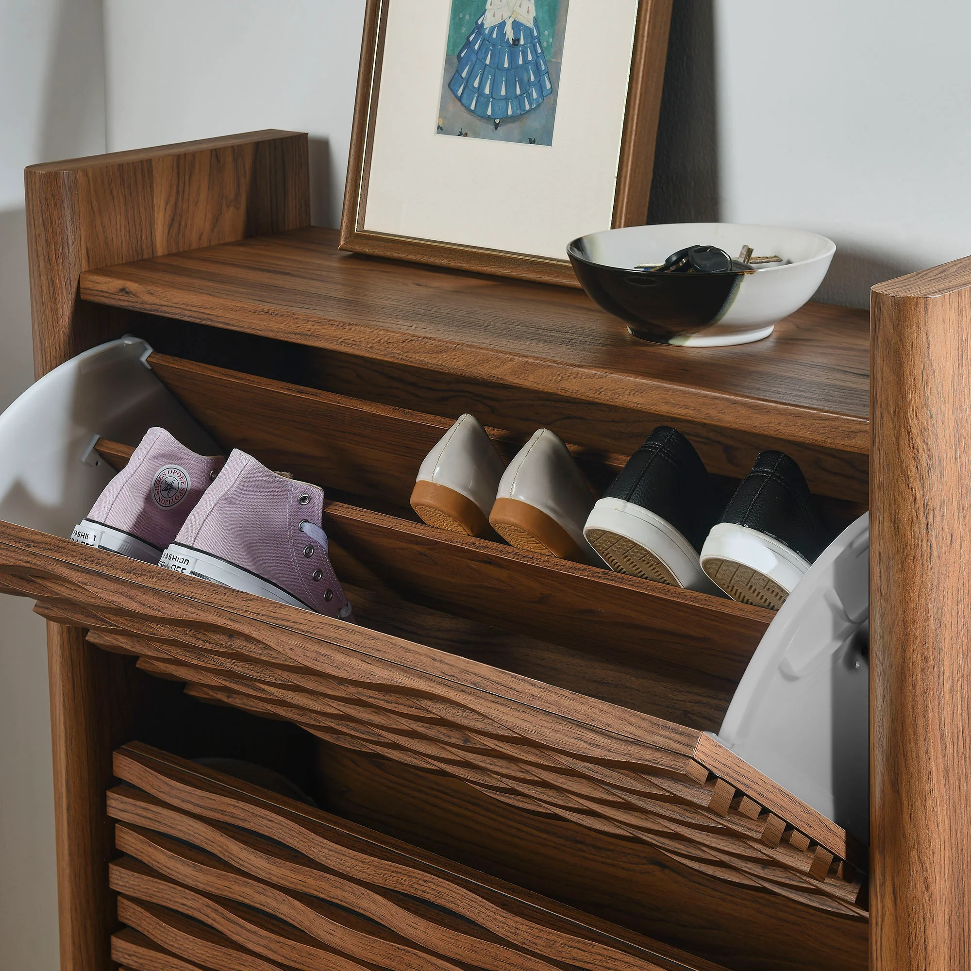 Emric Wave Shoe Cabinet by Modway - Image 7