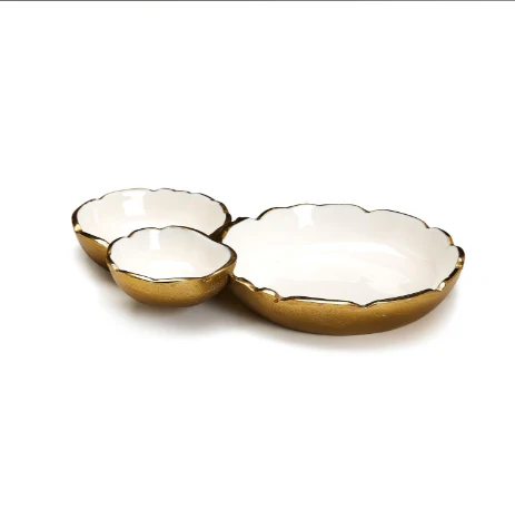 Enamel Trio Bowl Set Of 3 By Tozai Home - Image 2