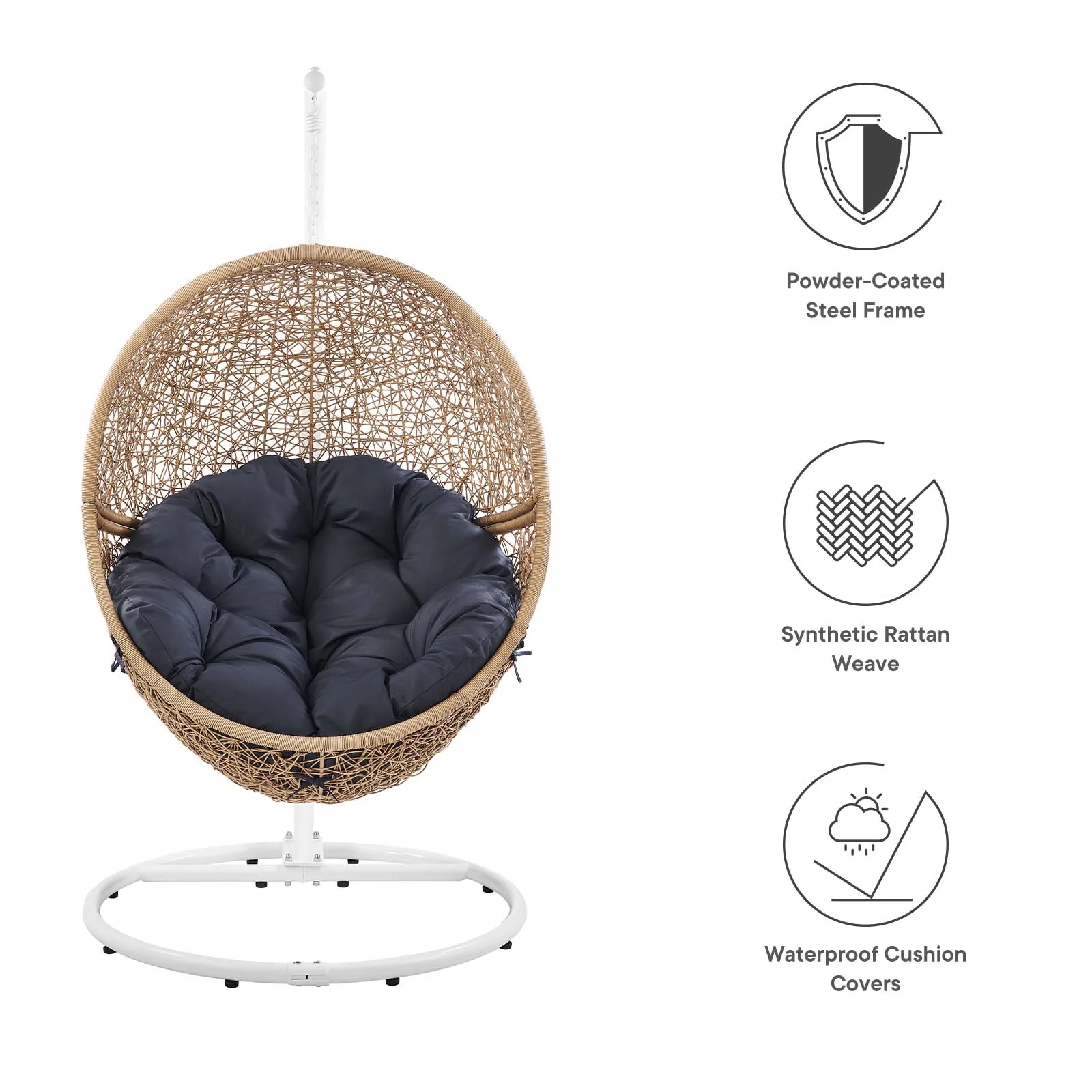 Encase Outdoor Patio Rattan Swing Chair By Modway - EEI-6262 - Image 17