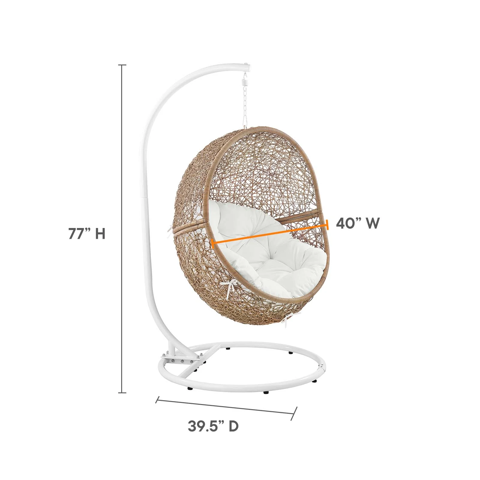 Encase Outdoor Patio Rattan Swing Chair By Modway - EEI-6262 - Image 27