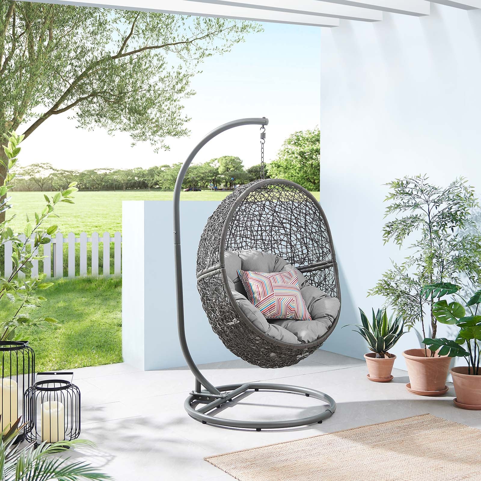 Encase Outdoor Patio Rattan Swing Chair By Modway - EEI-6262 - Image 28