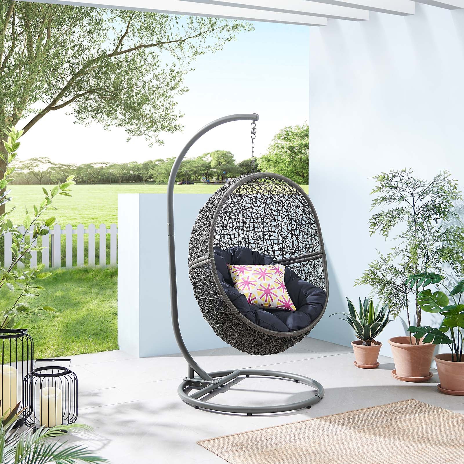 Encase Outdoor Patio Rattan Swing Chair By Modway - EEI-6262 - Image 37