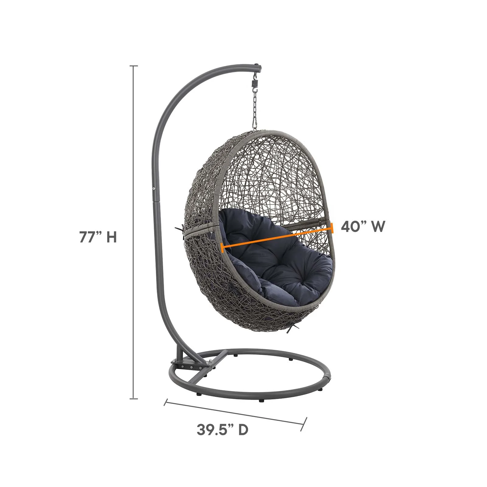 Encase Outdoor Patio Rattan Swing Chair By Modway - EEI-6262 - Image 45