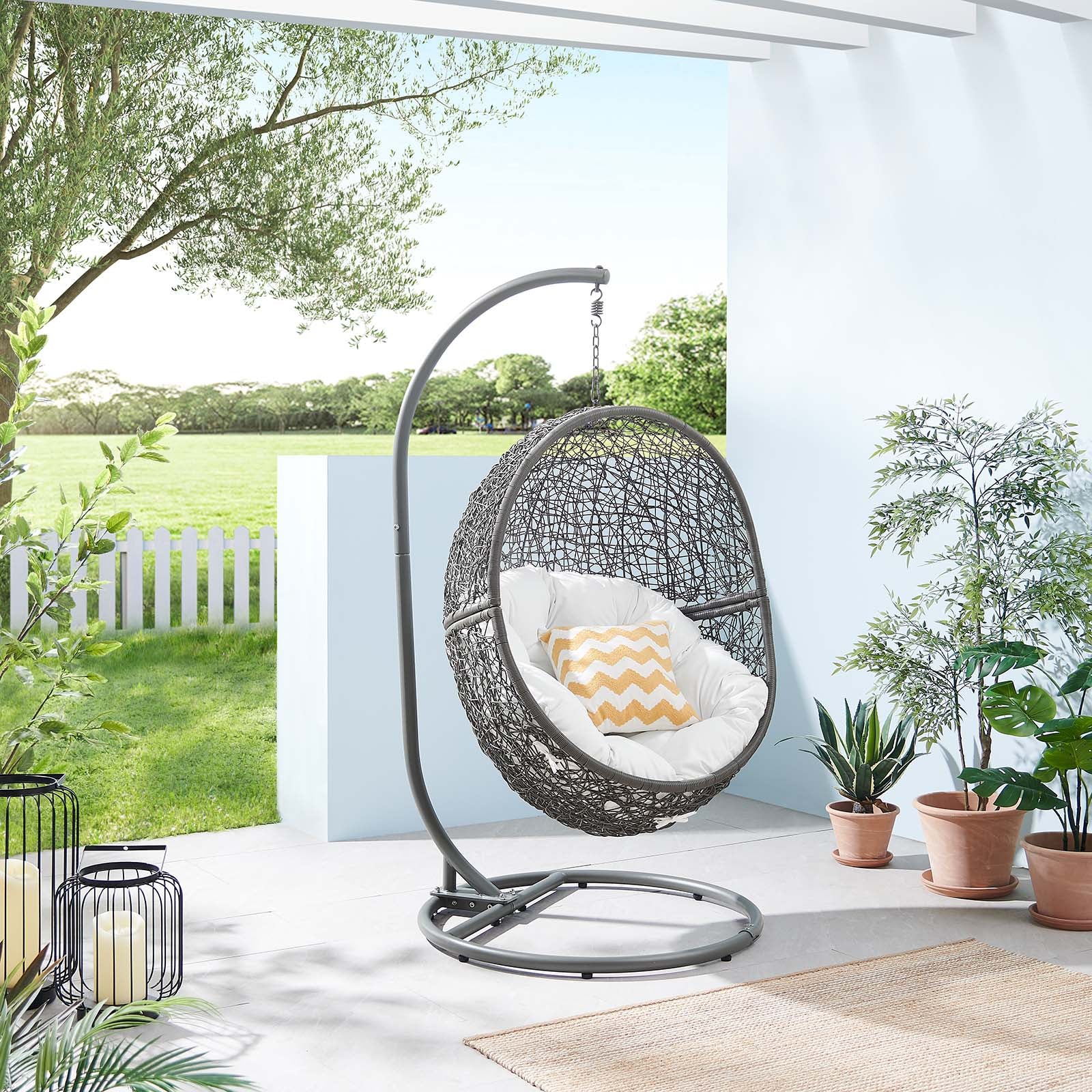 Encase Outdoor Patio Rattan Swing Chair By Modway - EEI-6262 - Image 46