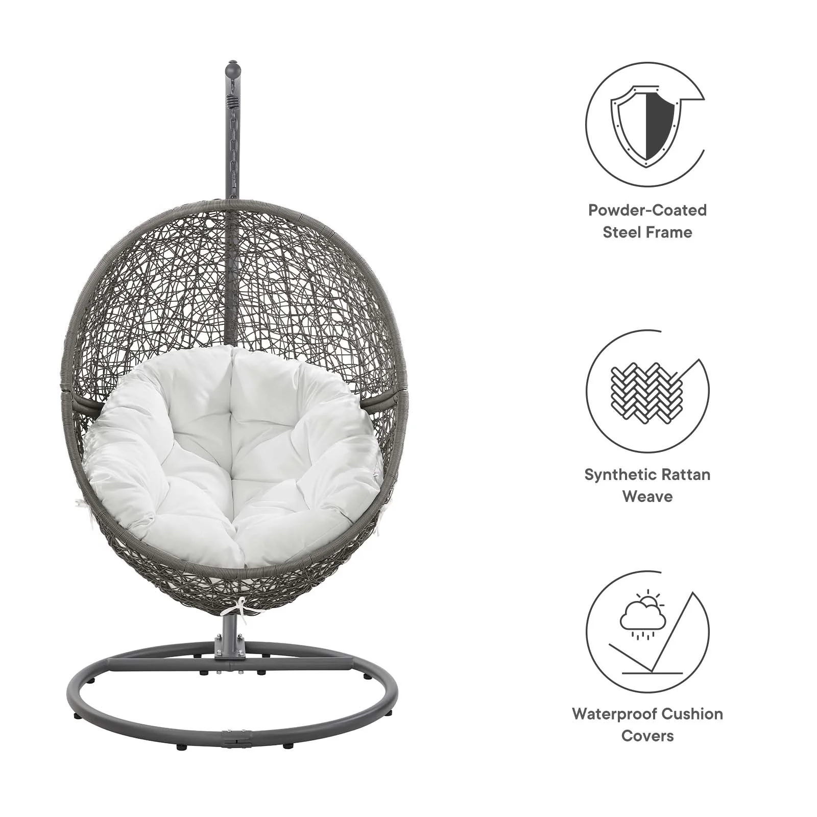Encase Outdoor Patio Rattan Swing Chair By Modway - EEI-6262 - Image 53