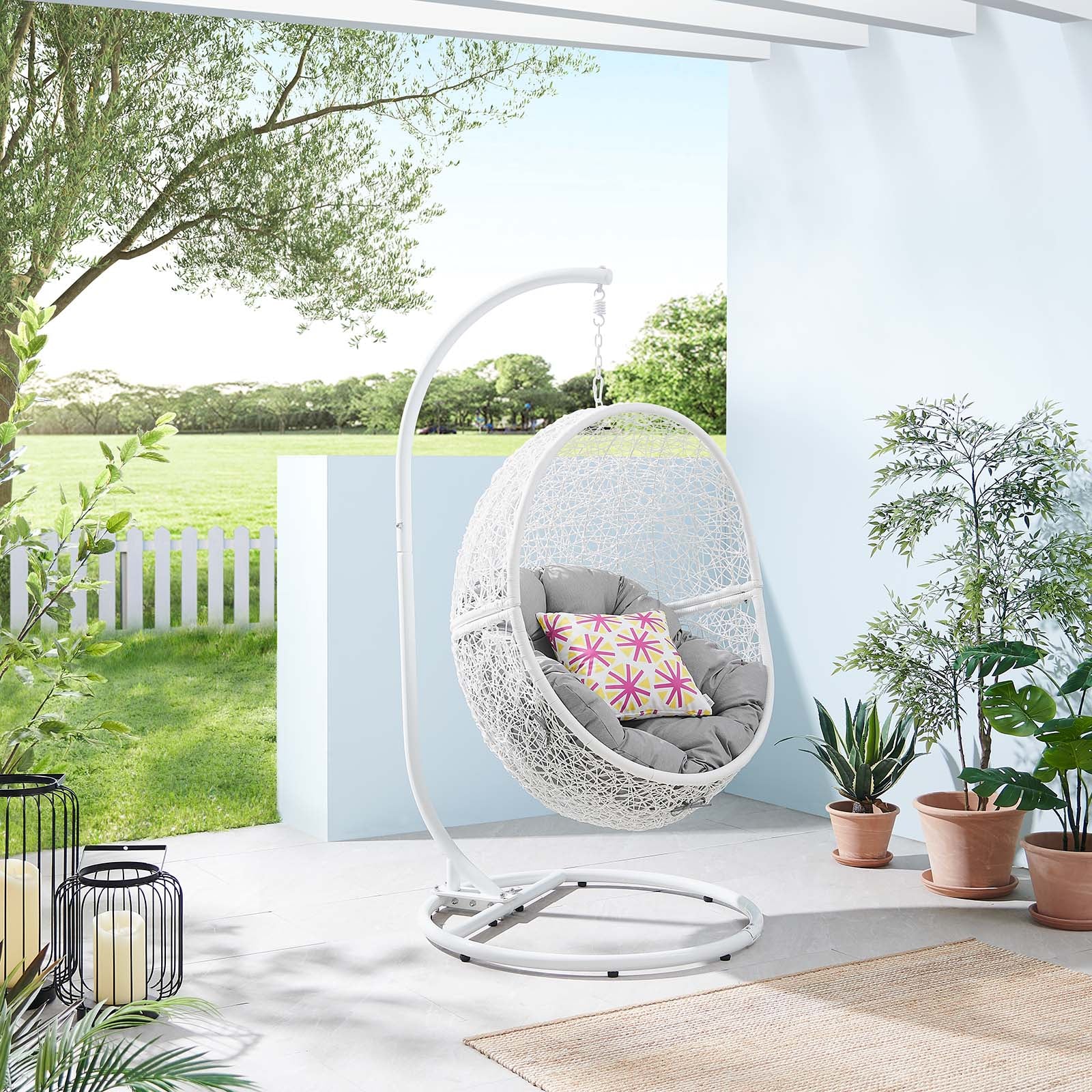 Encase Outdoor Patio Rattan Swing Chair By Modway - EEI-6262 - Image 55