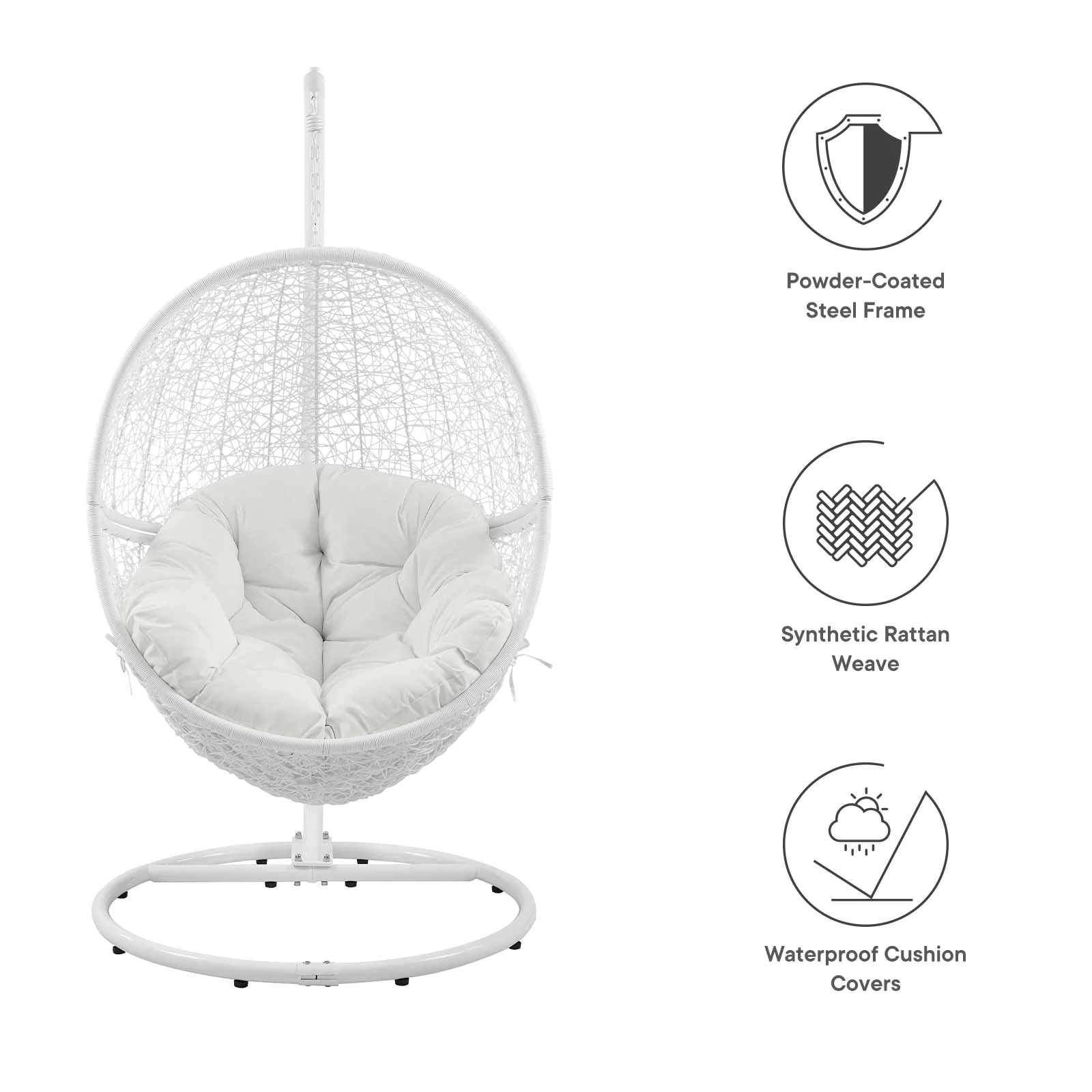 Encase Outdoor Patio Rattan Swing Chair By Modway - EEI-6262 - Image 71