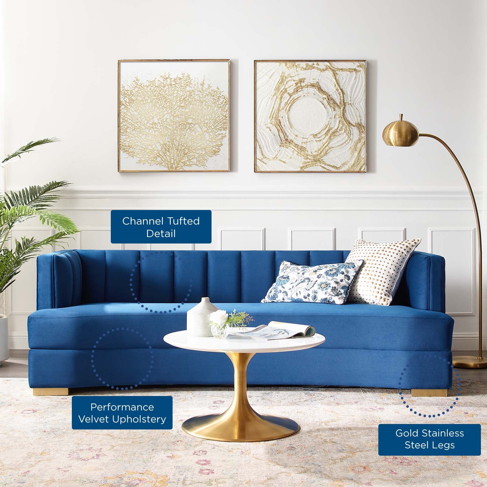 Encompass Channel Tufted Performance Velvet Curved Sofa By Modway - EEI-4134 - Image 16