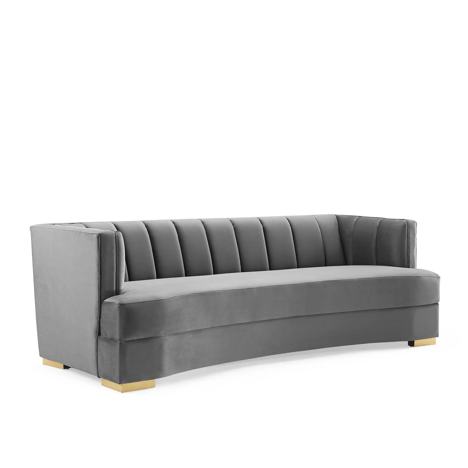 Encompass Channel Tufted Performance Velvet Curved Sofa By Modway - EEI-4134 - Image 2