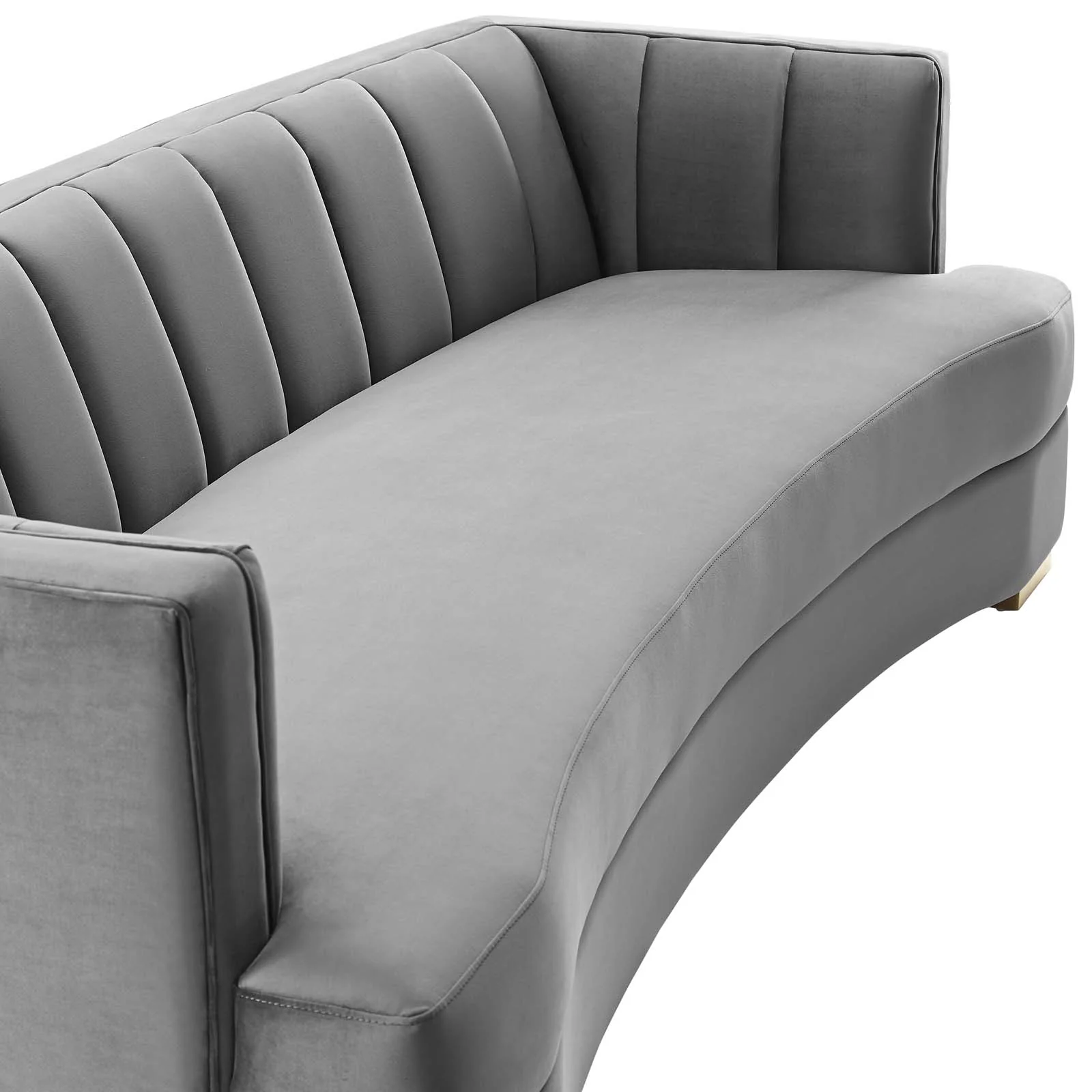 Encompass Channel Tufted Performance Velvet Curved Sofa By Modway - EEI-4134 - Image 6