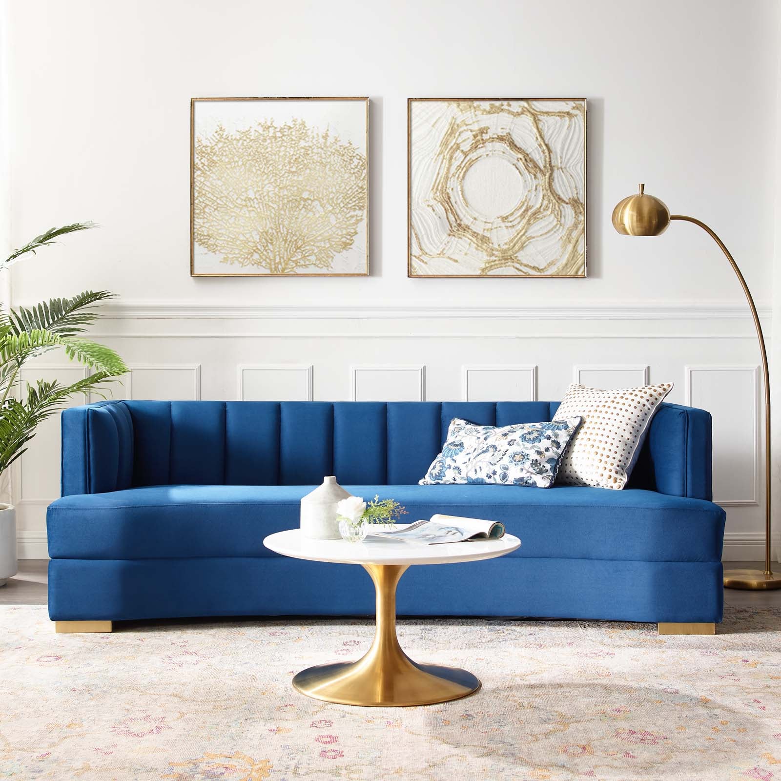 Encompass Channel Tufted Performance Velvet Curved Sofa By Modway - EEI-4134 - Image 9