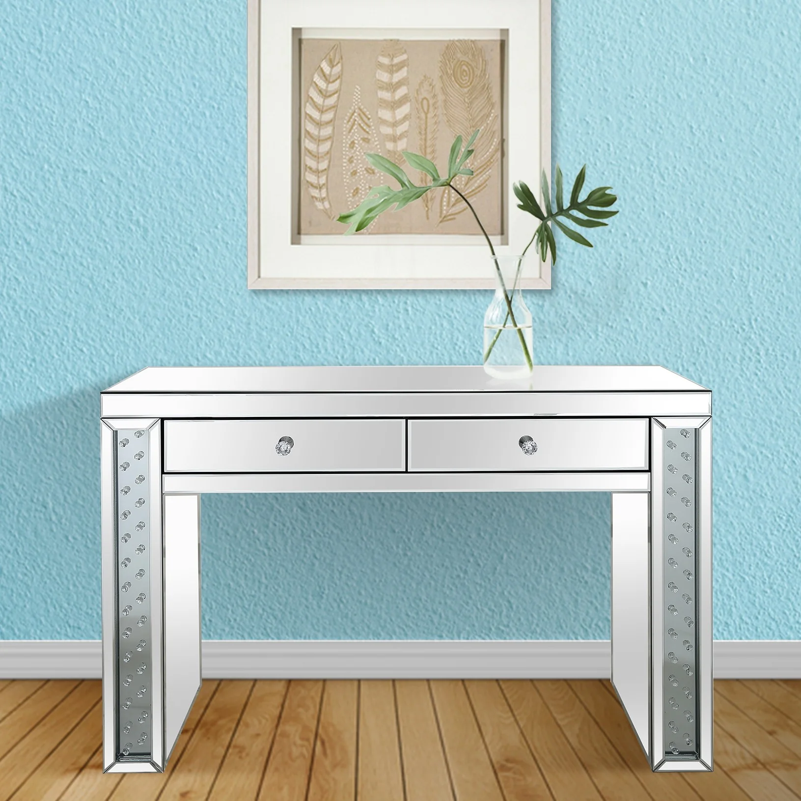 Encrusted Crystal Console Table By Homeroots - Image 3
