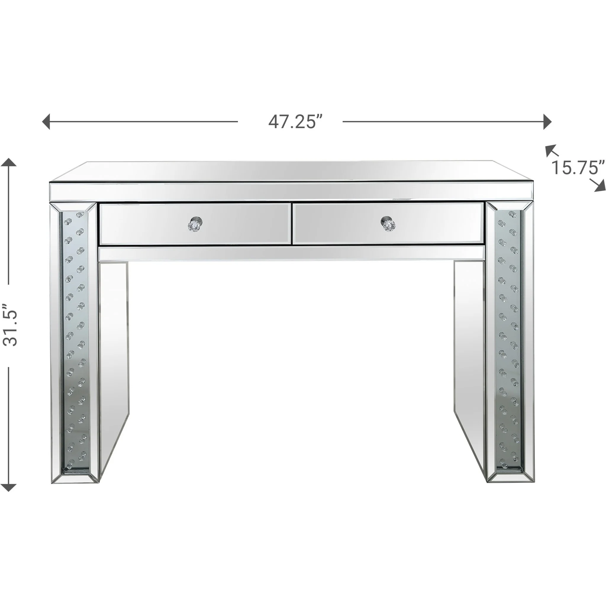 Encrusted Crystal Console Table By Homeroots - Image 4