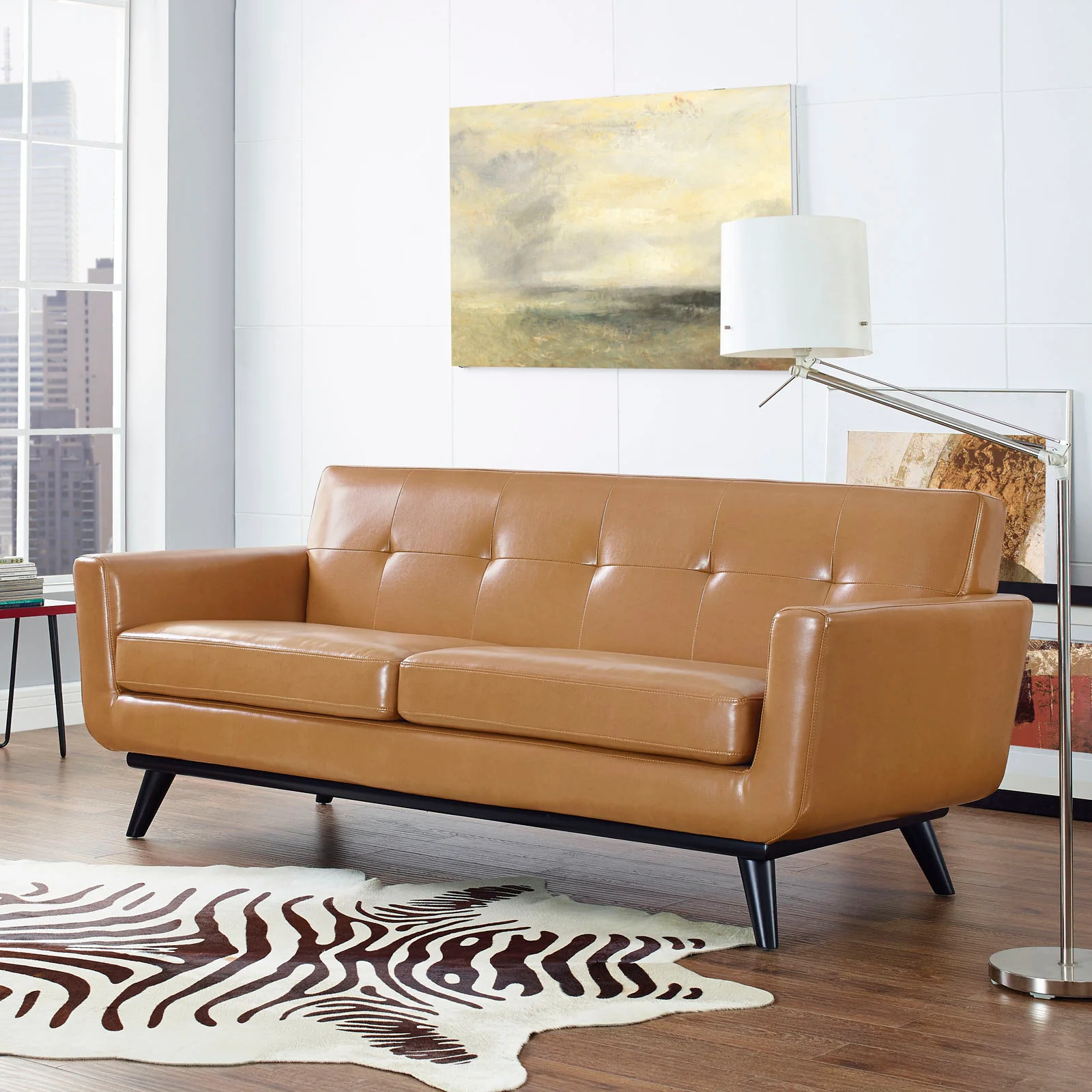 Engage Bonded Leather Loveseat By Modway - EEI-1337 - Image 5
