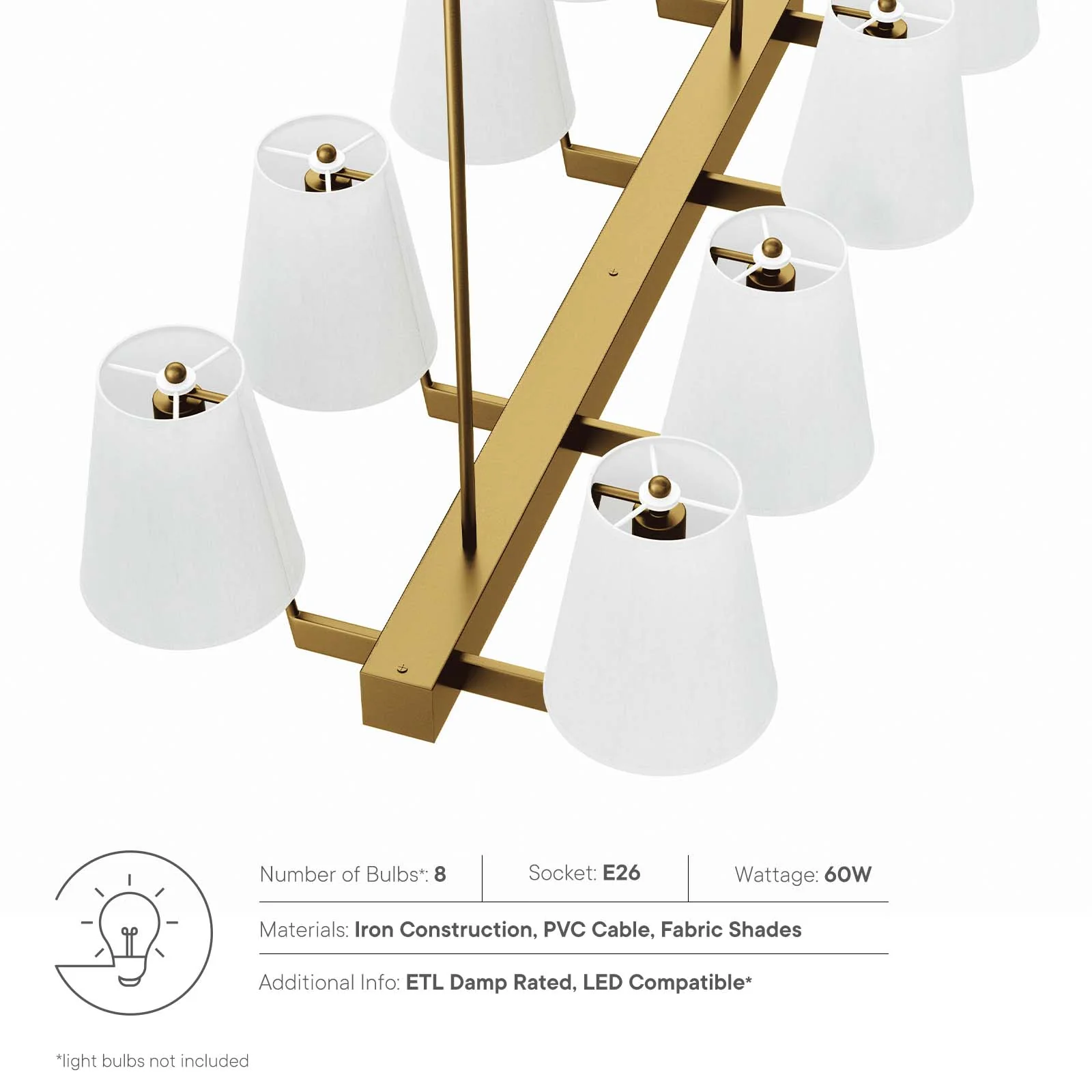 Enthrall 8-Light Chandelier By Modway - EEI-5642 - Image 15