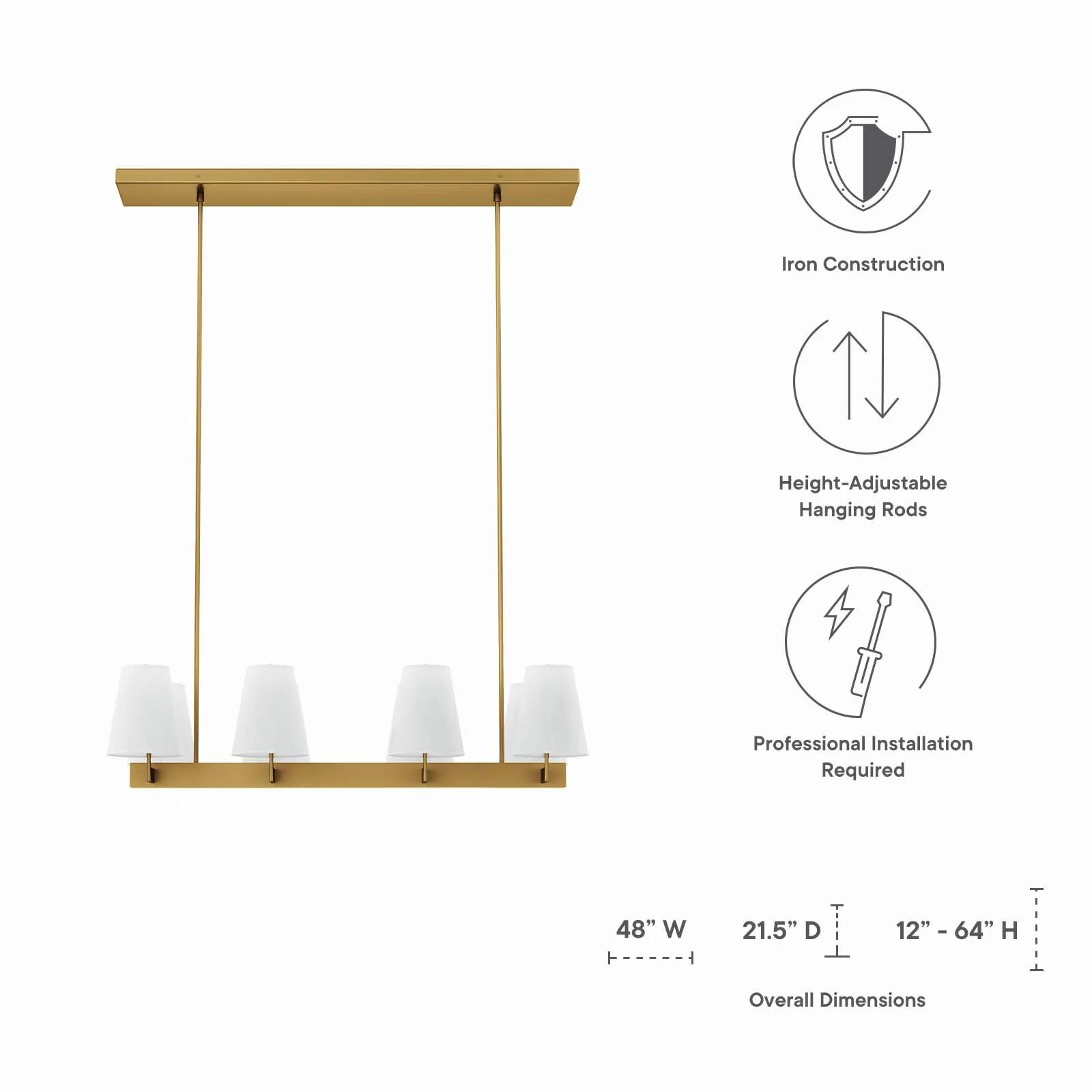 Enthrall 8-Light Chandelier By Modway - EEI-5642 - Image 16