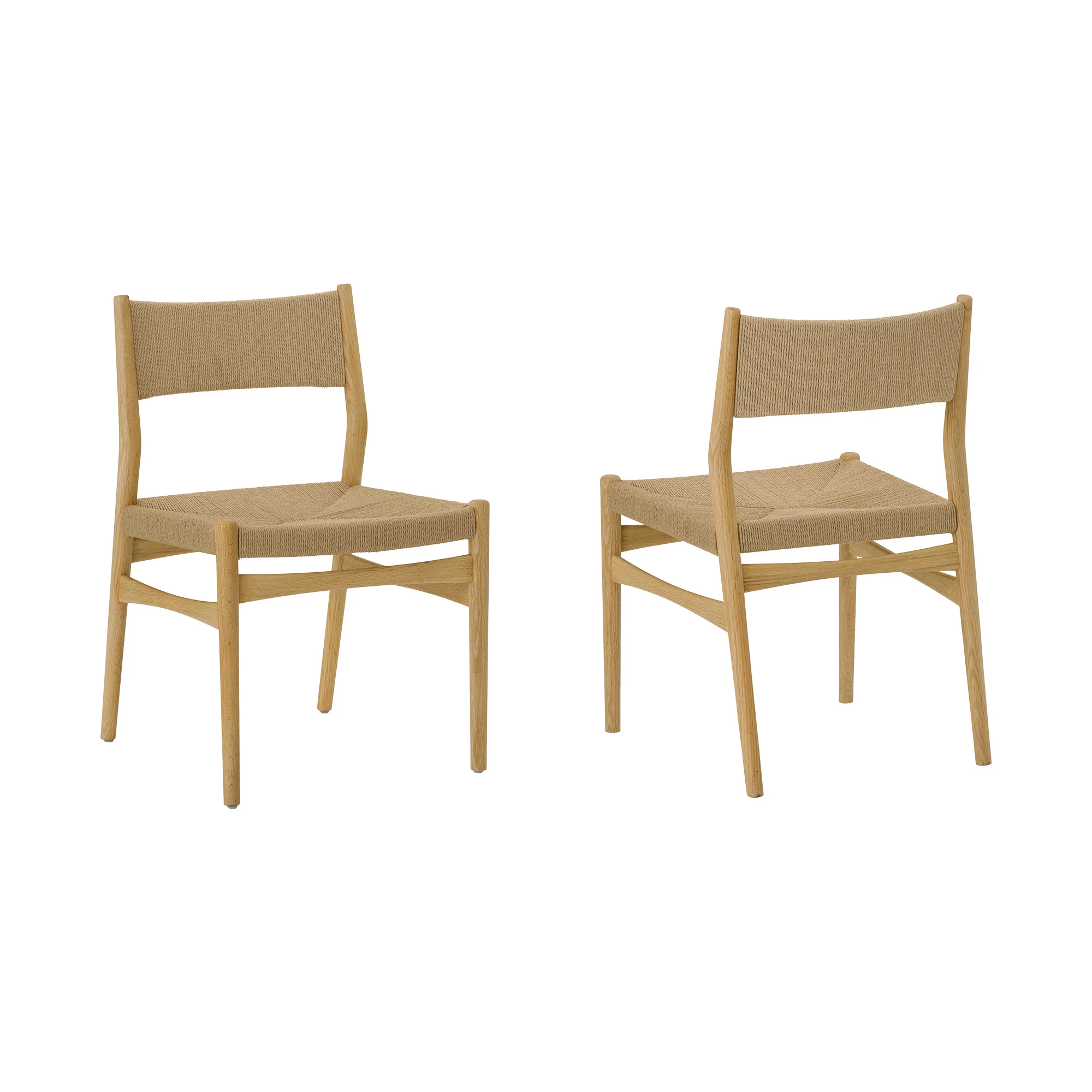 Erie Black Woven Paper Cord and Wood Dining Chairs - Set of 2 By Armen Living - Image 15