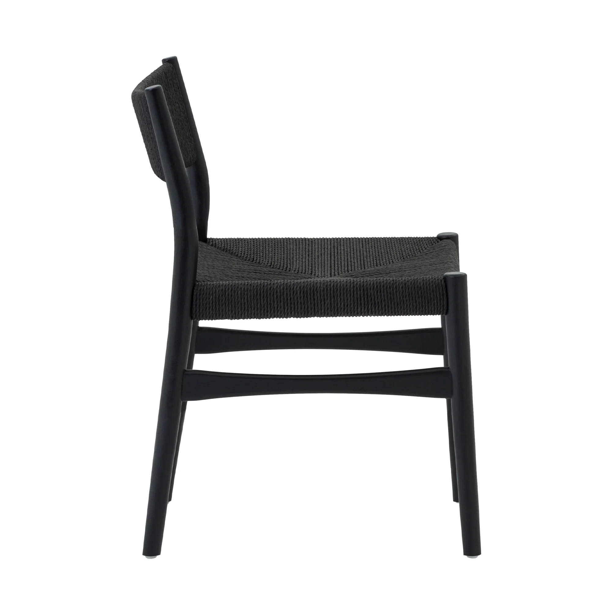 Erie Black Woven Paper Cord and Wood Dining Chairs - Set of 2 By Armen Living - Image 6